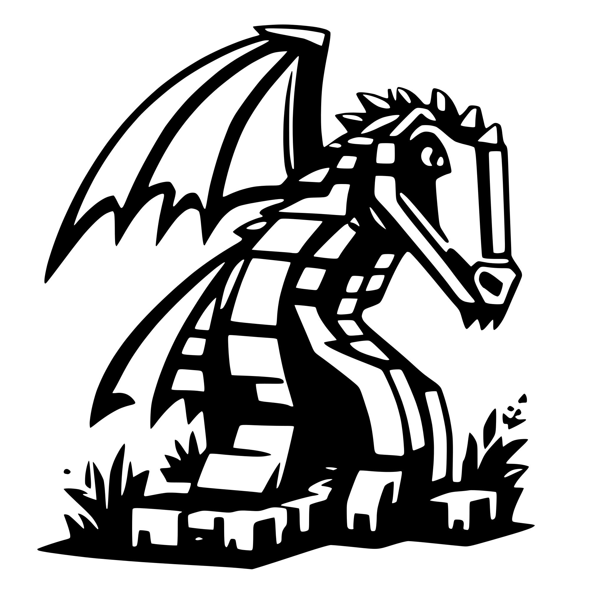 AI-generated SVG of 'minecraft enderdragon simple scetch'