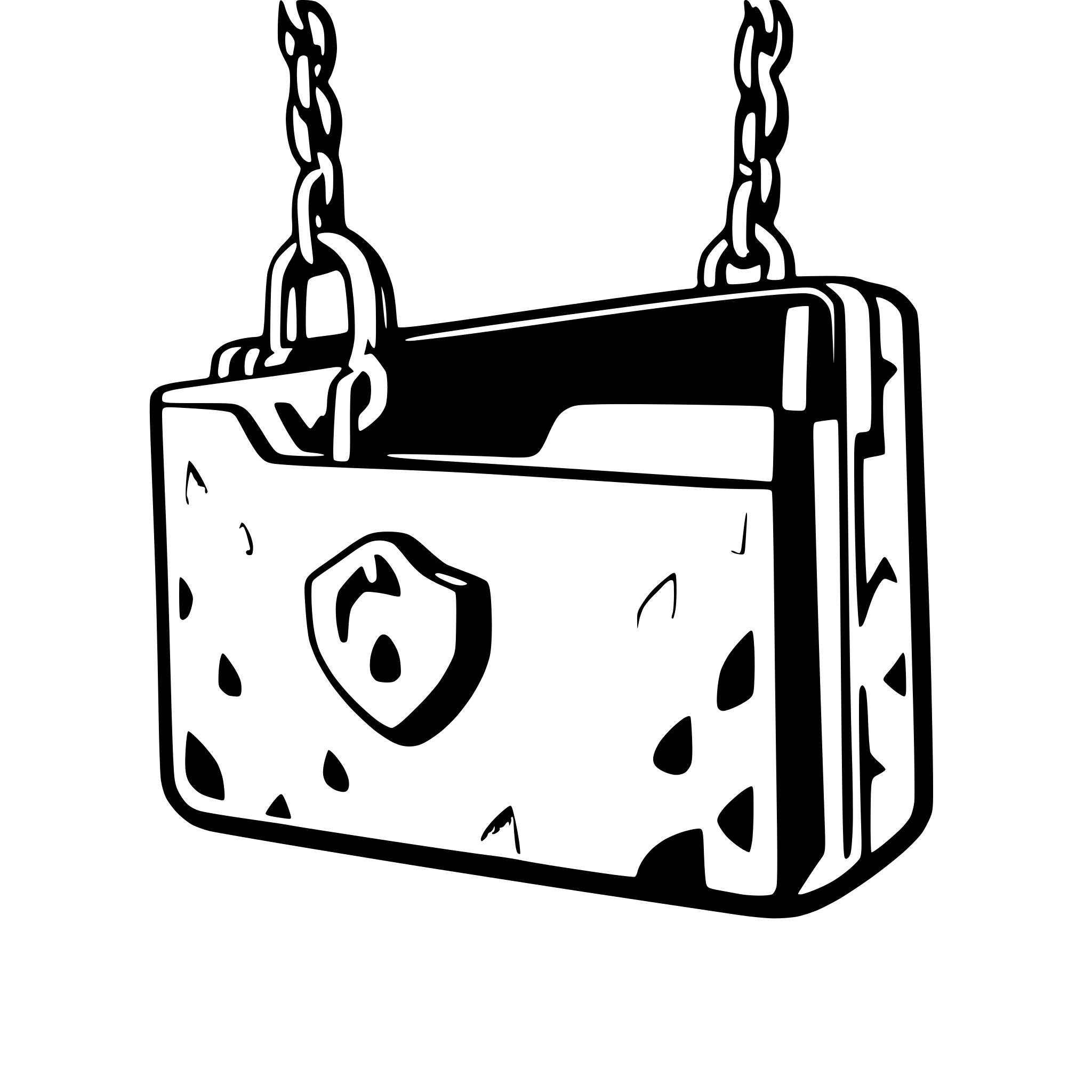 AI-generated SVG of a folder in chain with lock