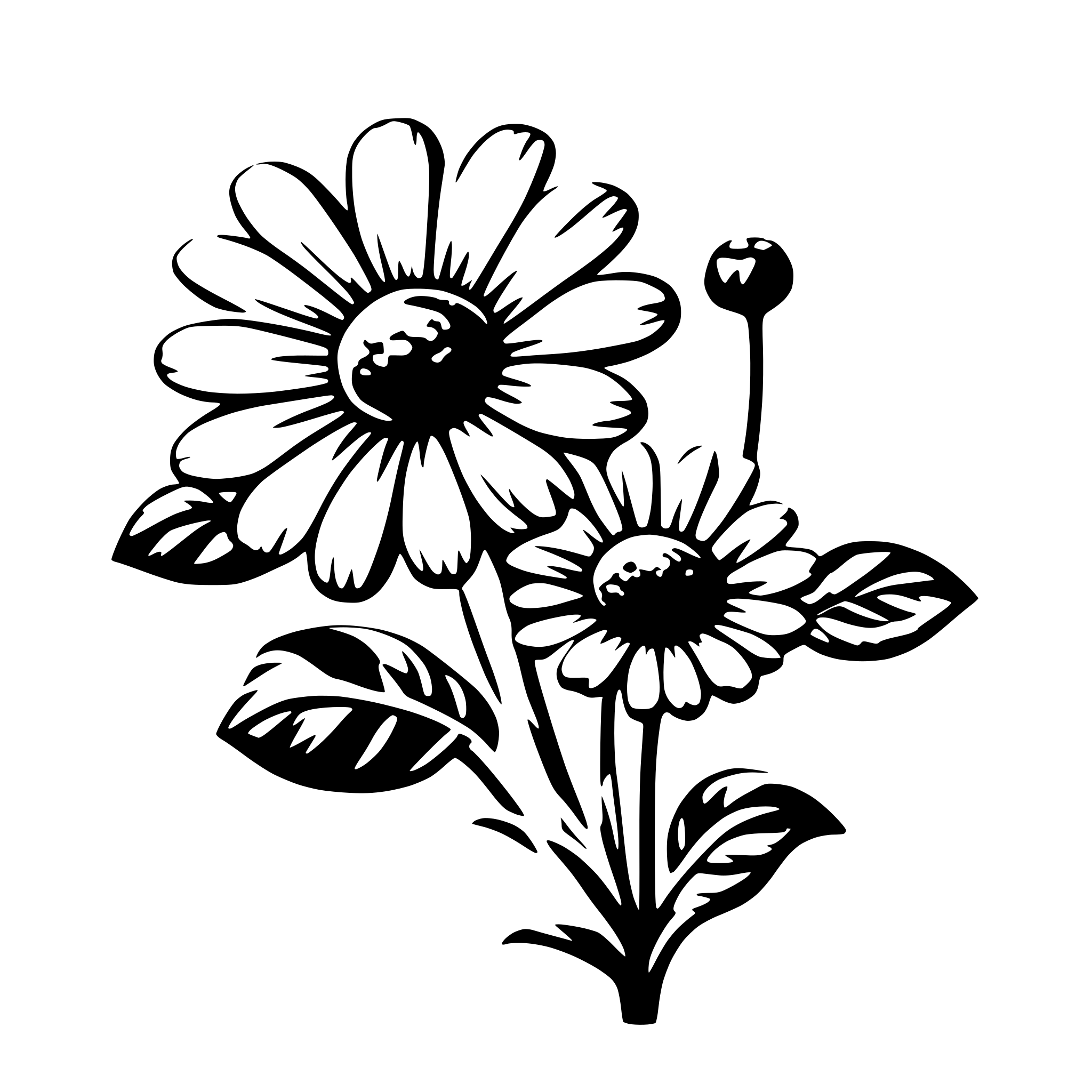 AI-generated SVG of a daisy