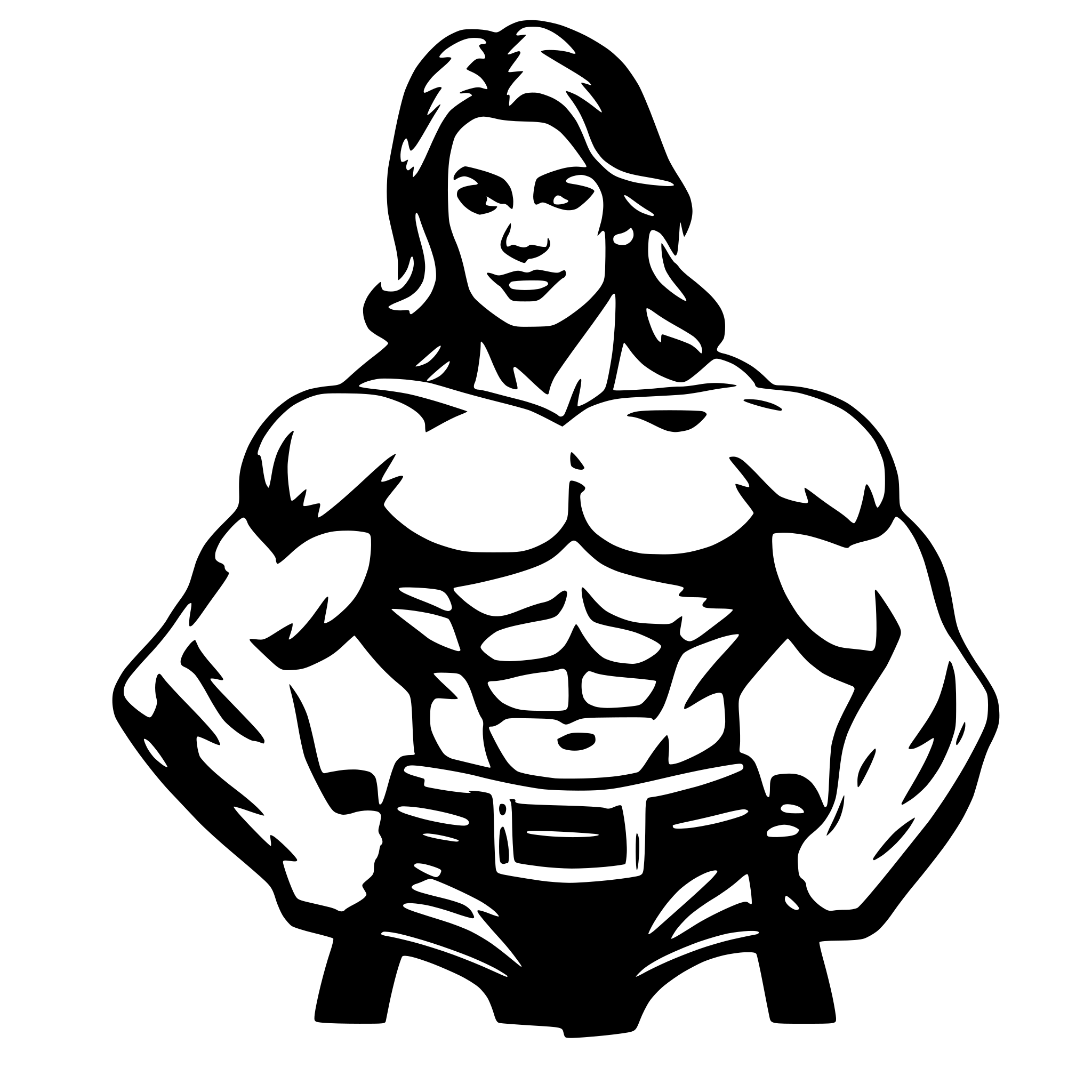 AI-generated SVG of 'bodybuilder'