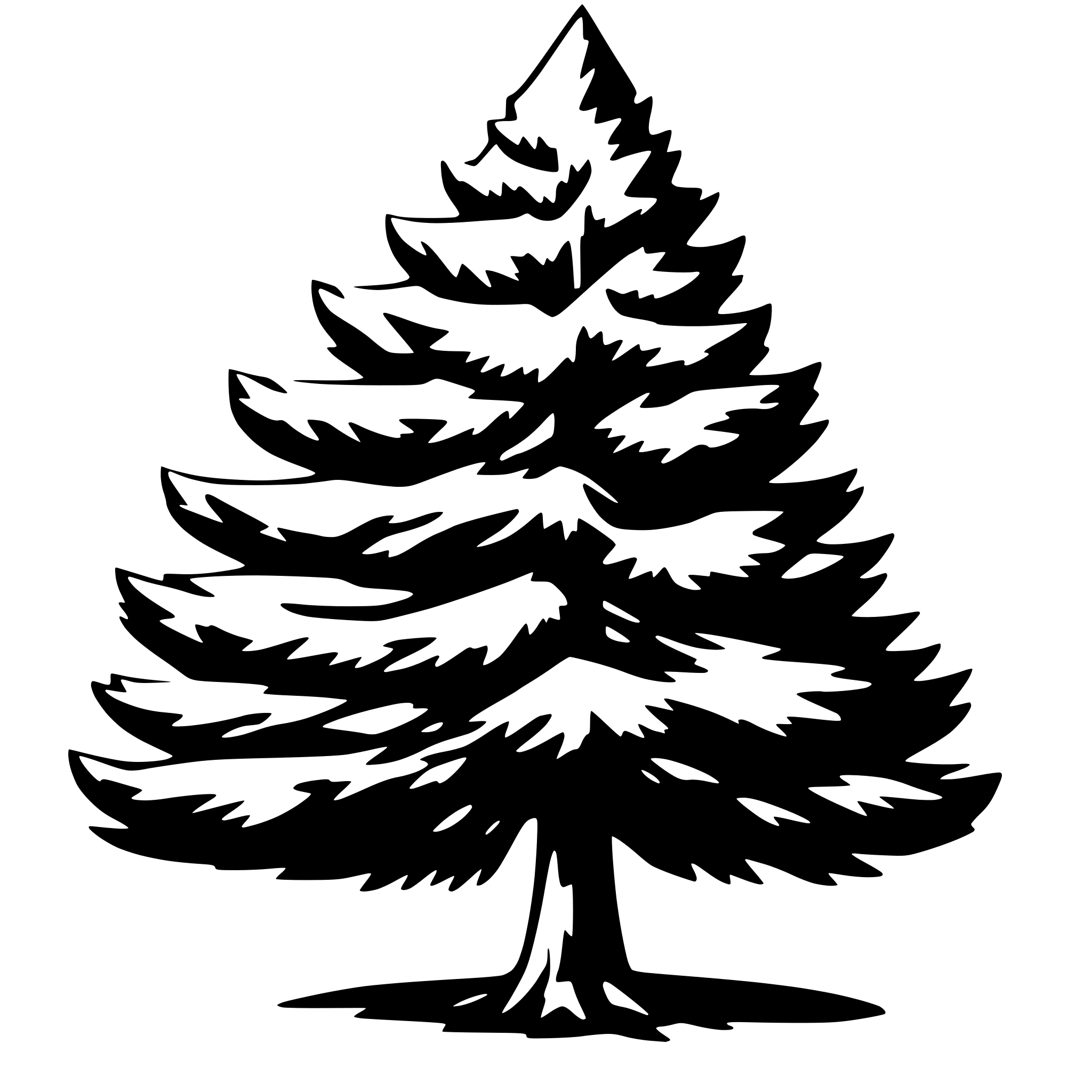AI-generated SVG of a a pine tree