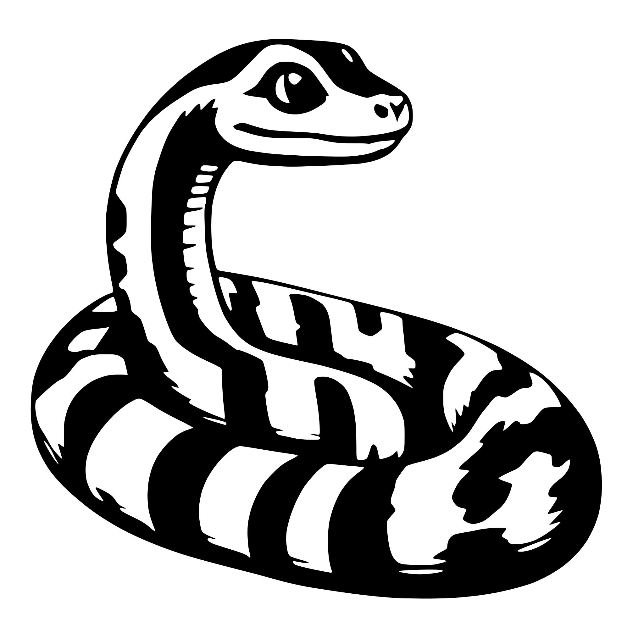 AI-generated SVG of 'cute snake'