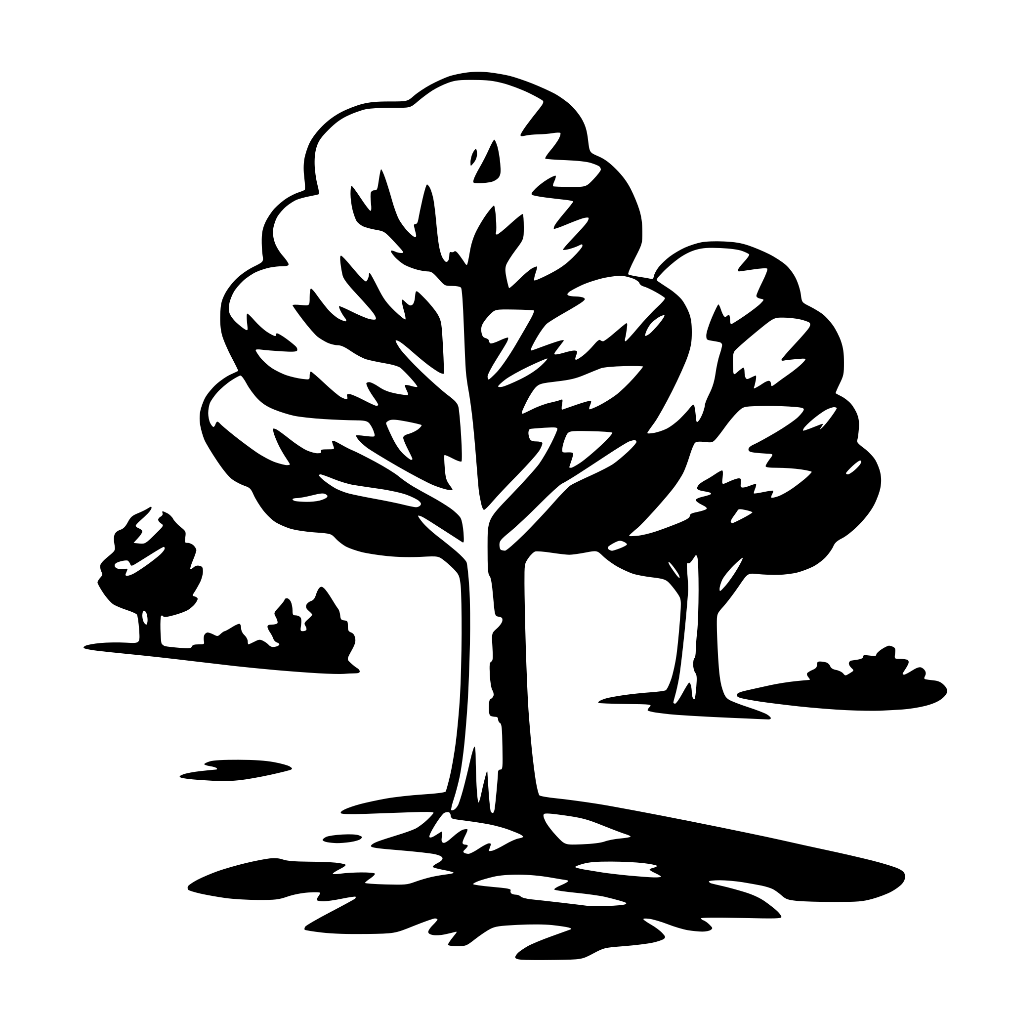 AI-generated SVG of 'tress'