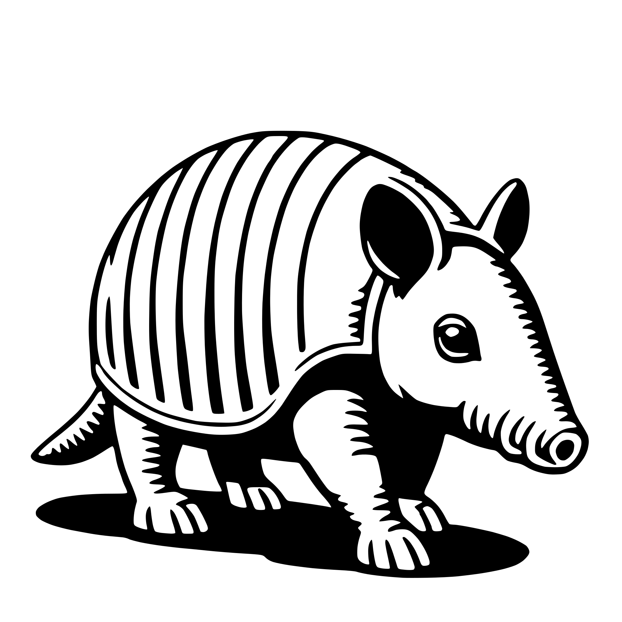 AI-generated SVG of 'armadillo'
