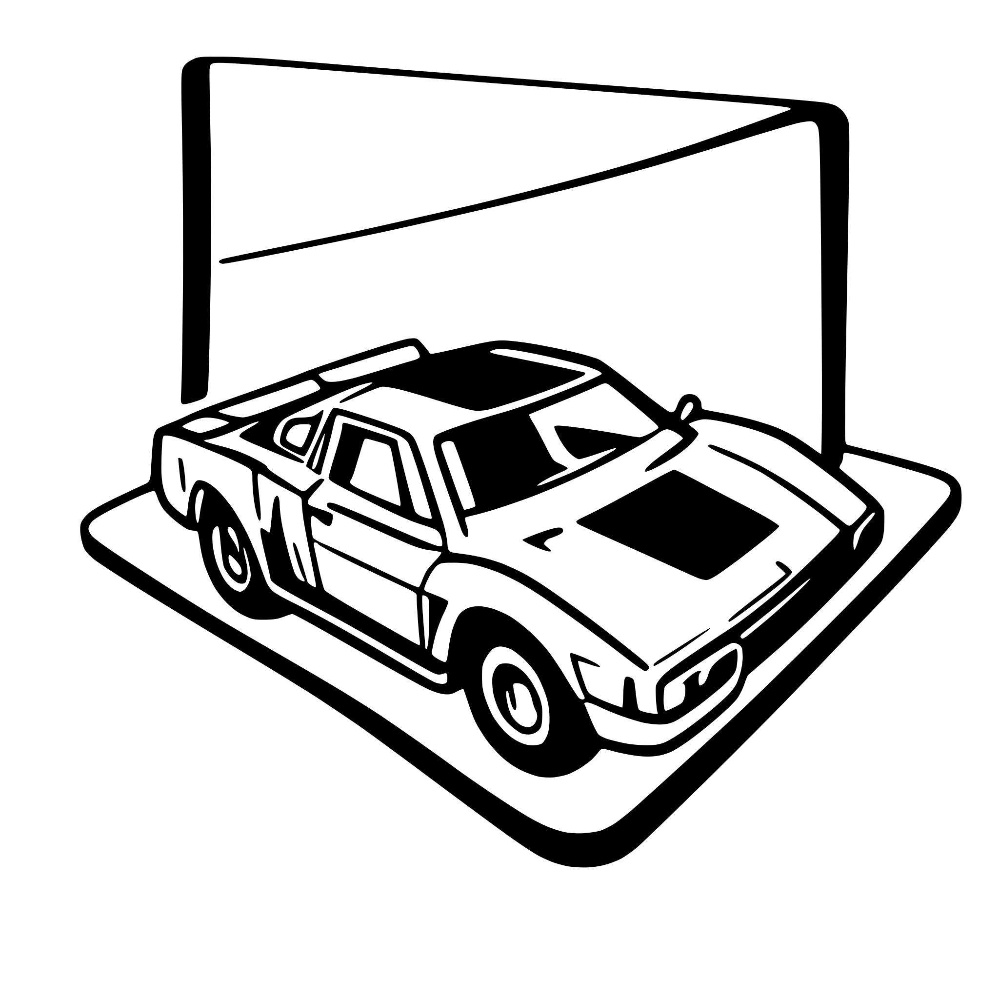 SVG Bundle for 'knight rider car kitt sticking out of a picture frame ...