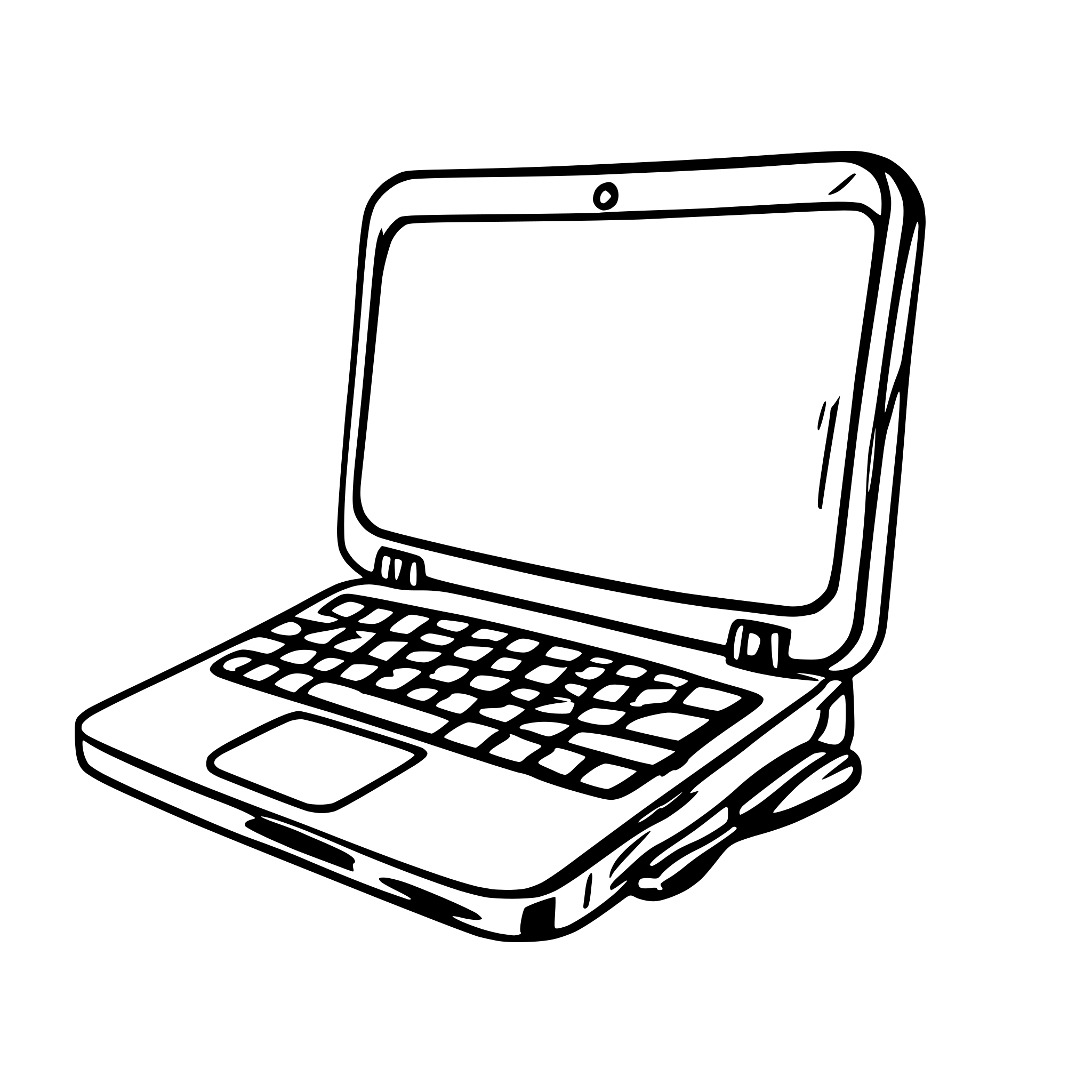 AI-generated SVG of a laptop mit stromkabel, das zu einem Windrad führt