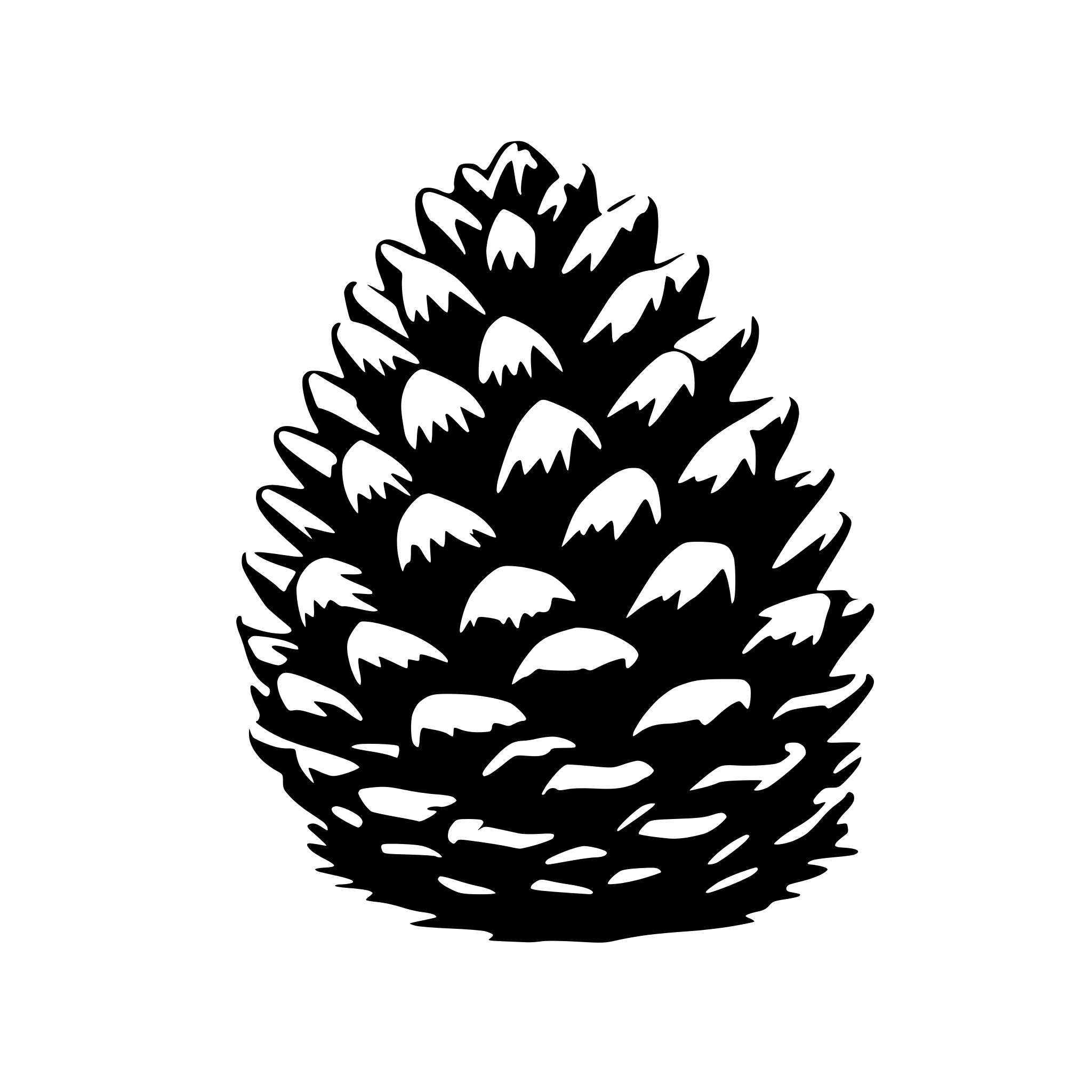 AI-generated SVG of a basic pinecone