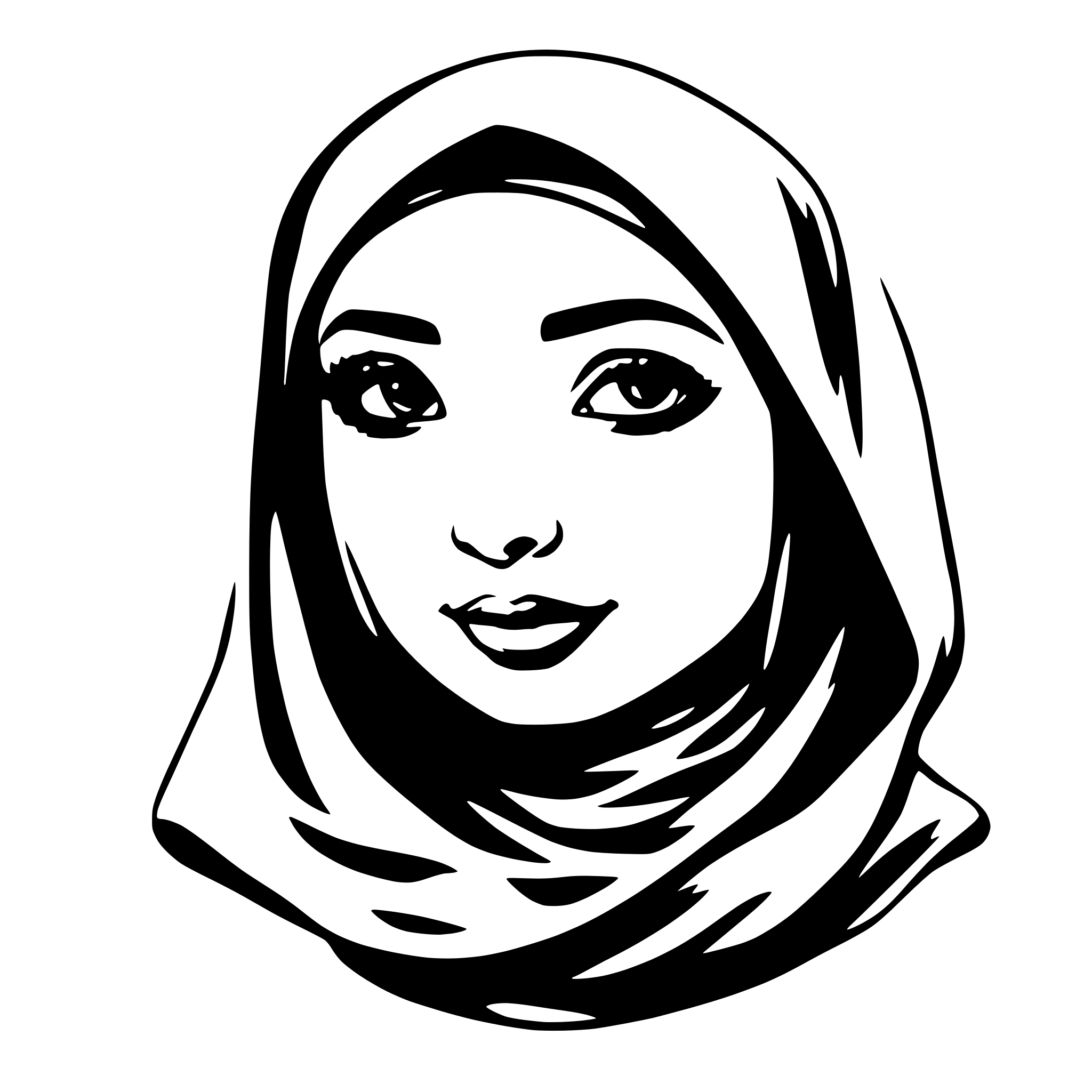 AI-generated SVG of a hijab