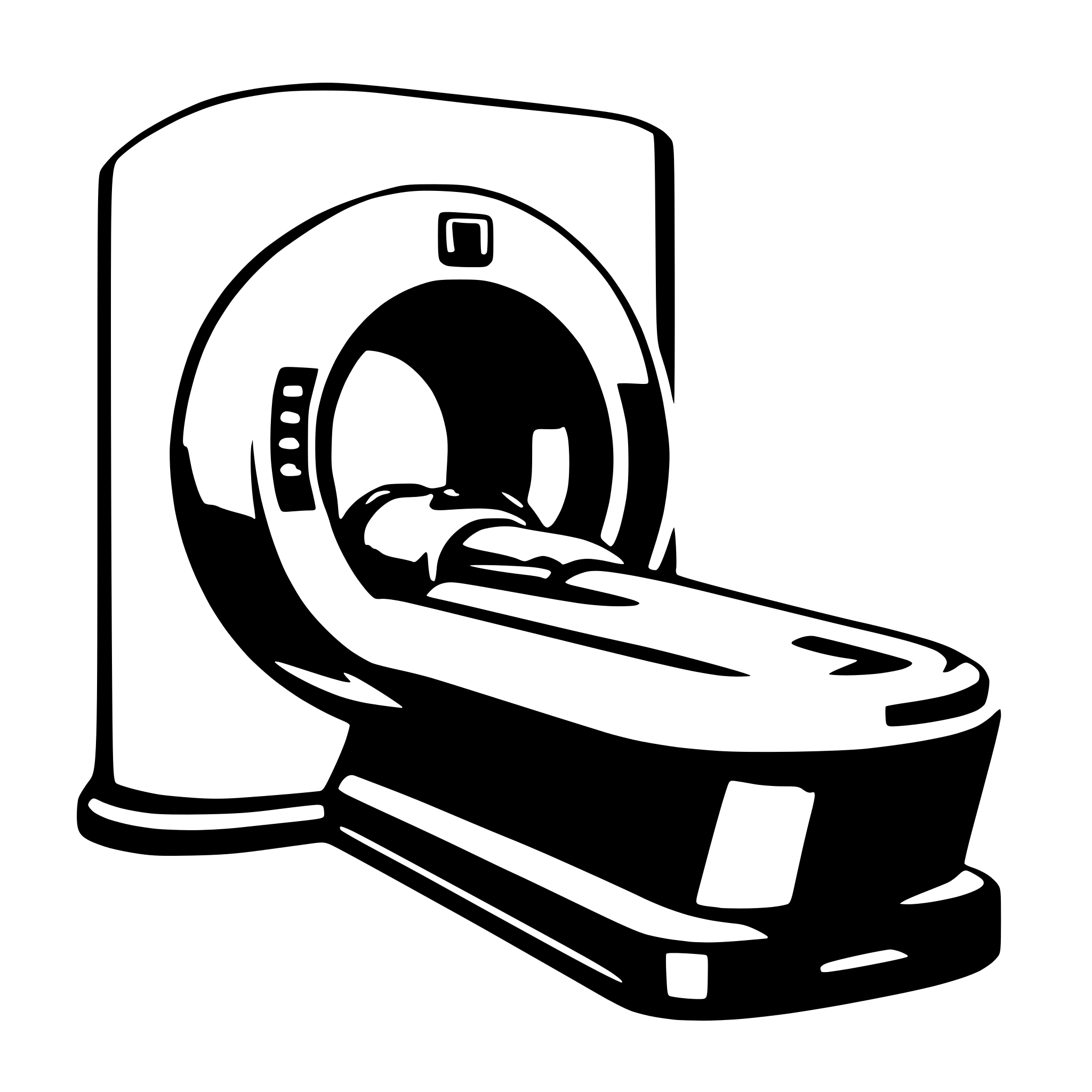 AI-generated SVG of a A simple logo of a CT scanner powered by AI AI-generated SVG of a A simple logo of a CT scanner powered by AI