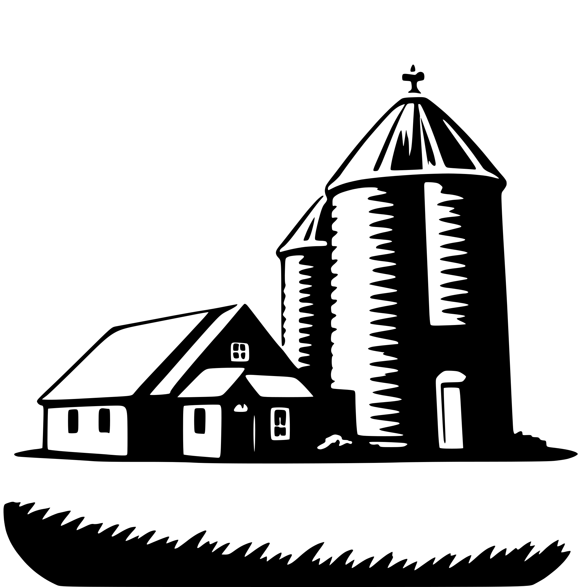 AI-generated SVG of a barn and silo