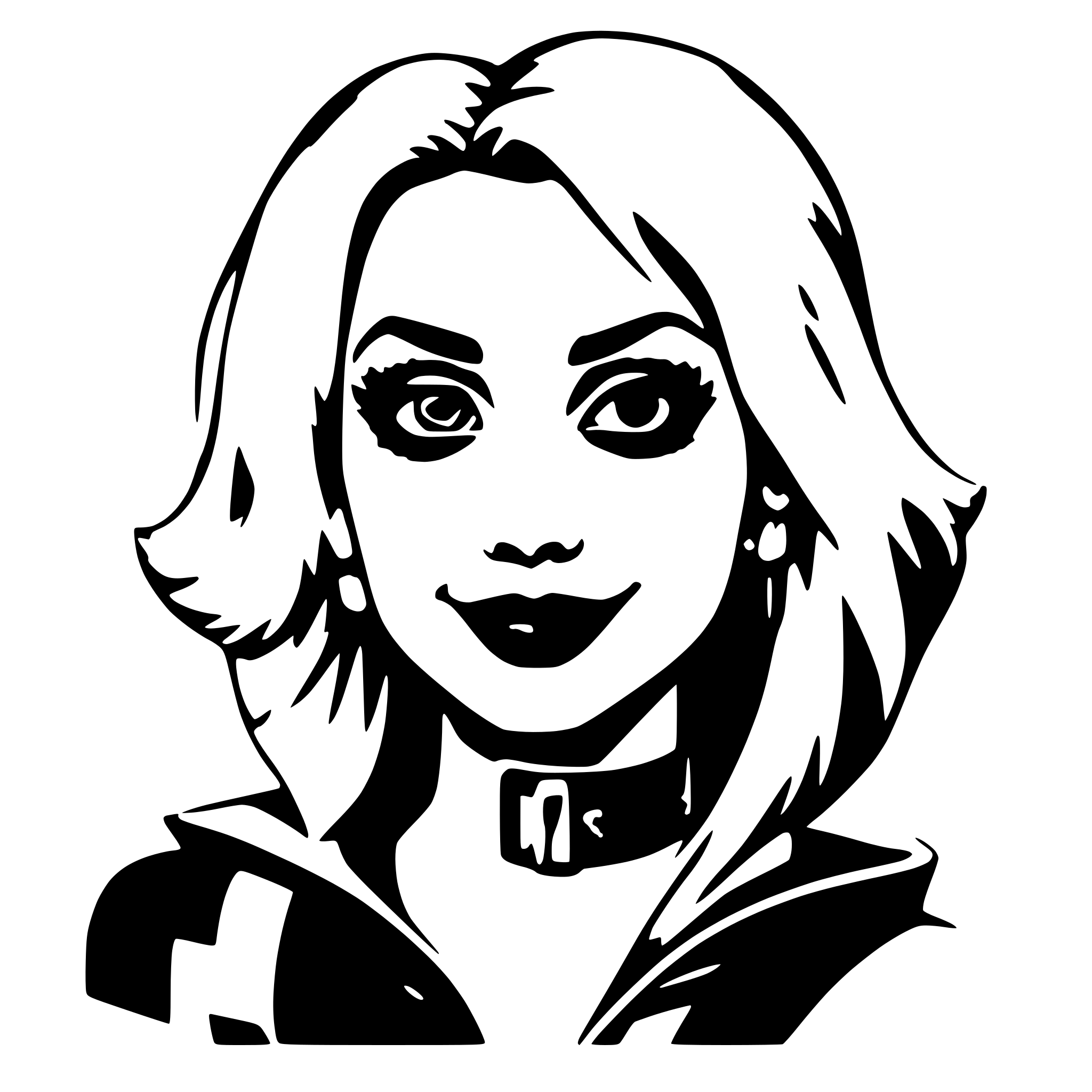 AI-generated SVG of 'harley quinn'