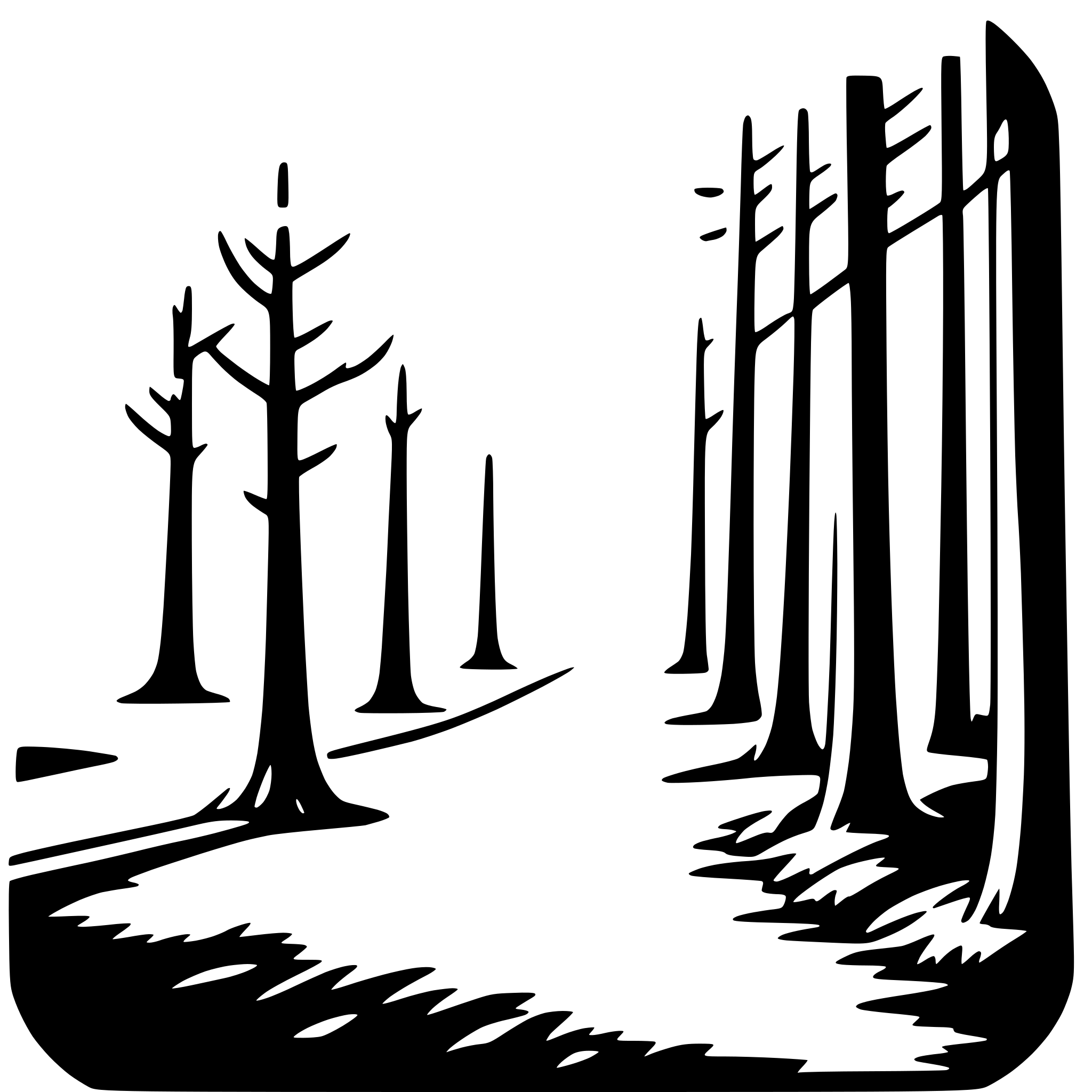 AI-generated SVG of 'peaceful woods'