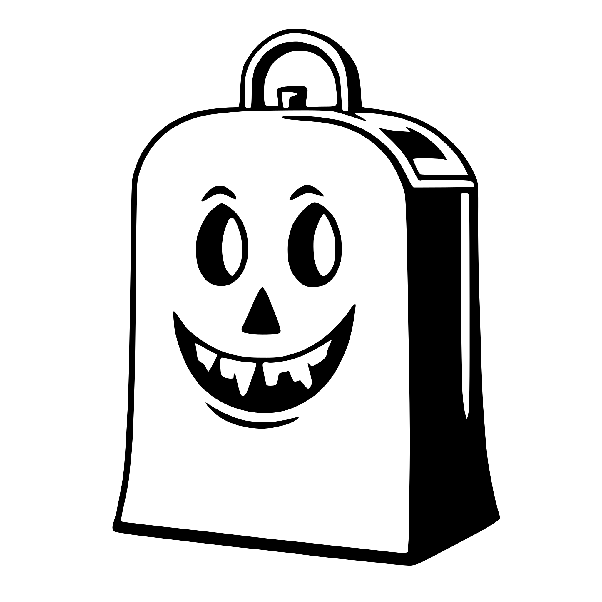 AI-generated SVG of a trick-or-treat bag