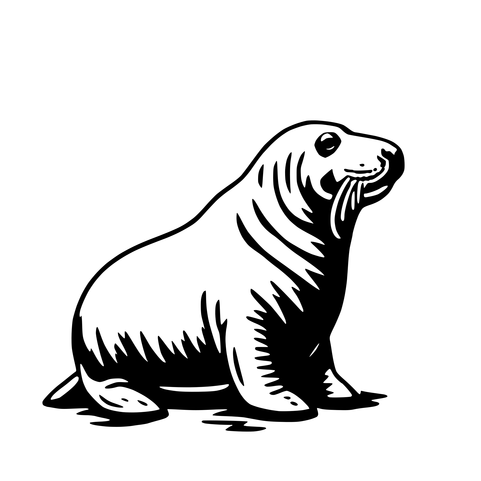 AI-generated SVG of 'walrus'