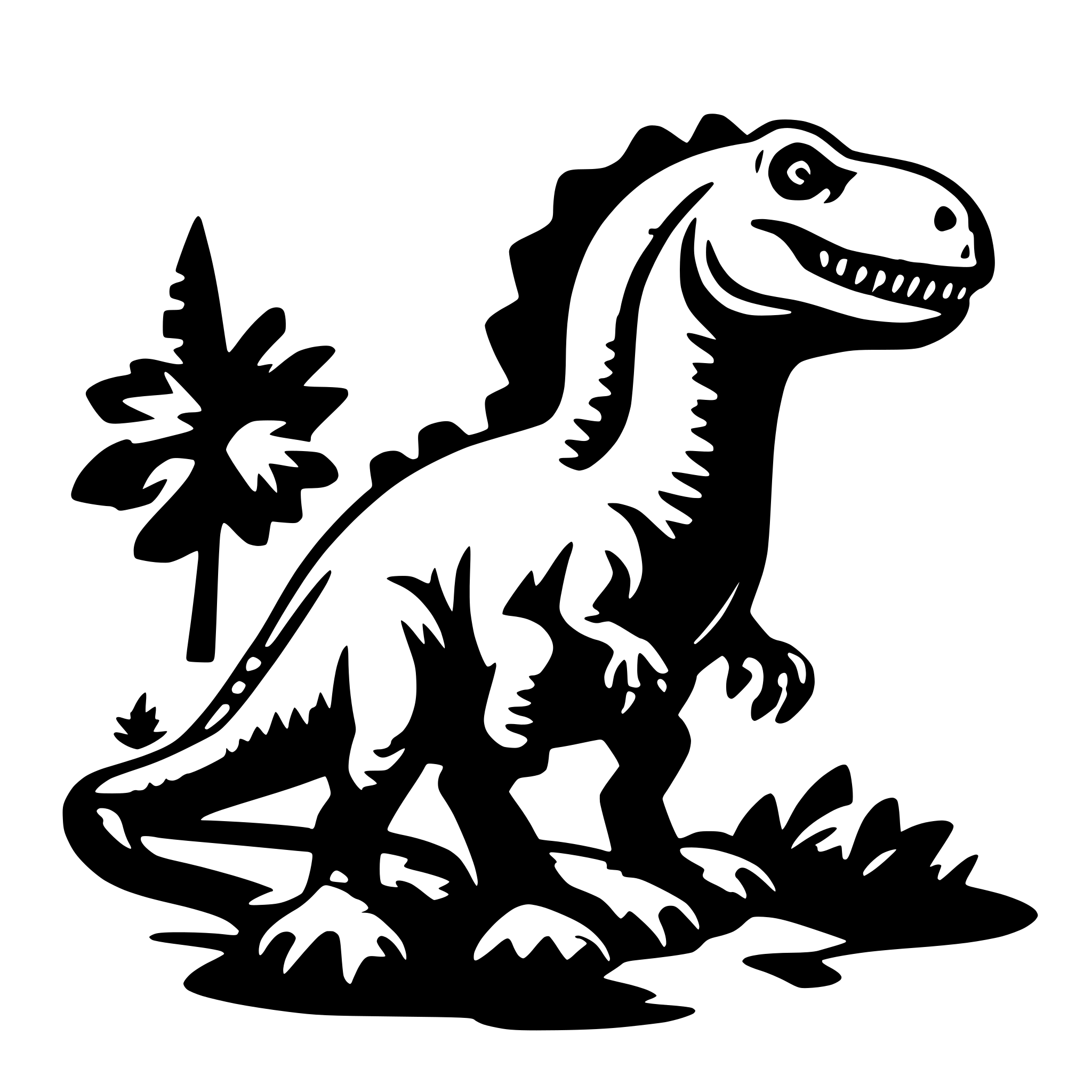 AI-generated SVG of a dinosaur