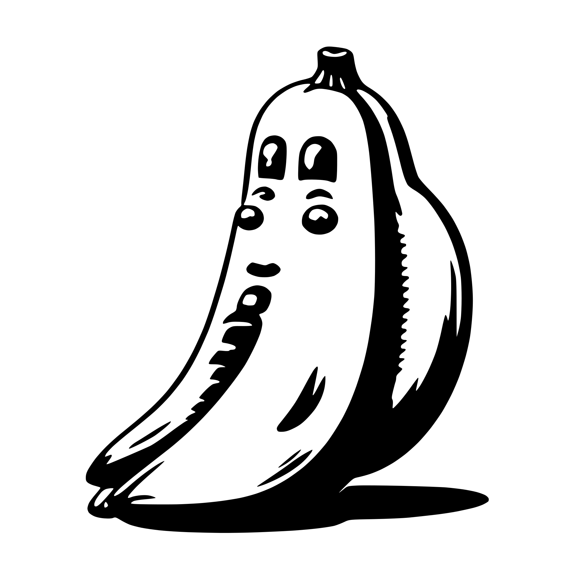 AI-generated SVG of 'sad banana'