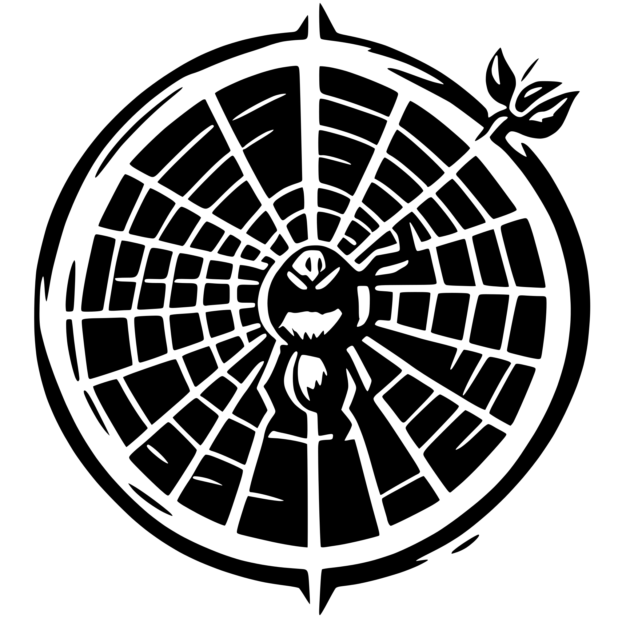 AI-generated SVG of a spider in a web