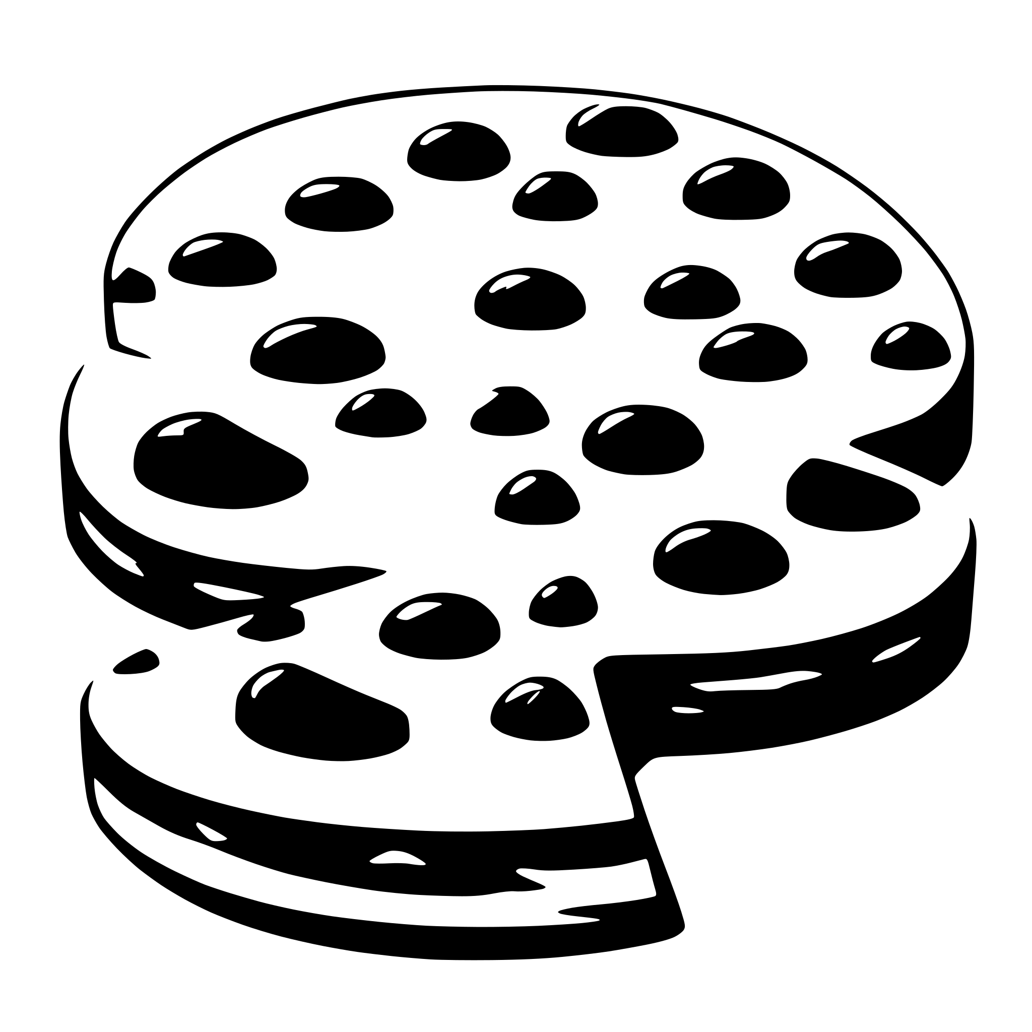 AI-generated SVG of 'cookie split into 2 unequal parts'