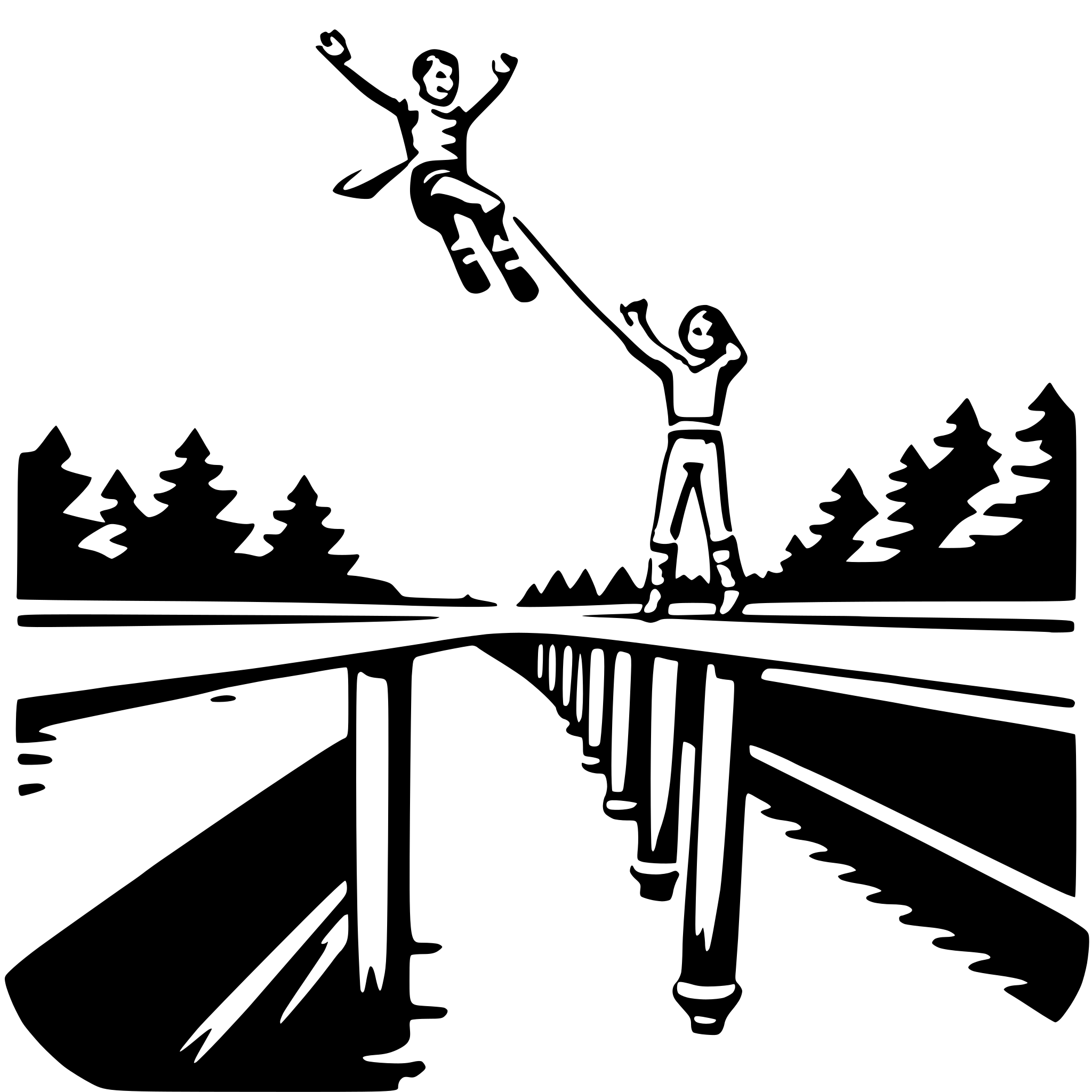 AI-generated SVG of a bungee jumping off bridge