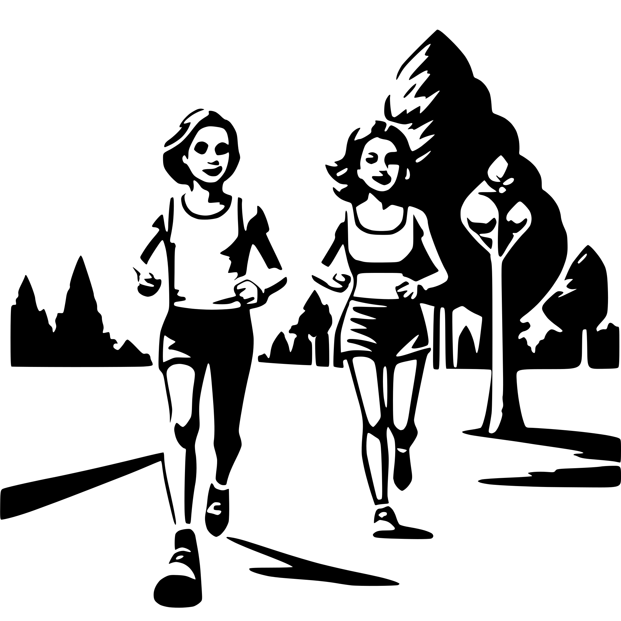 AI-generated SVG of 'jogging at the park'