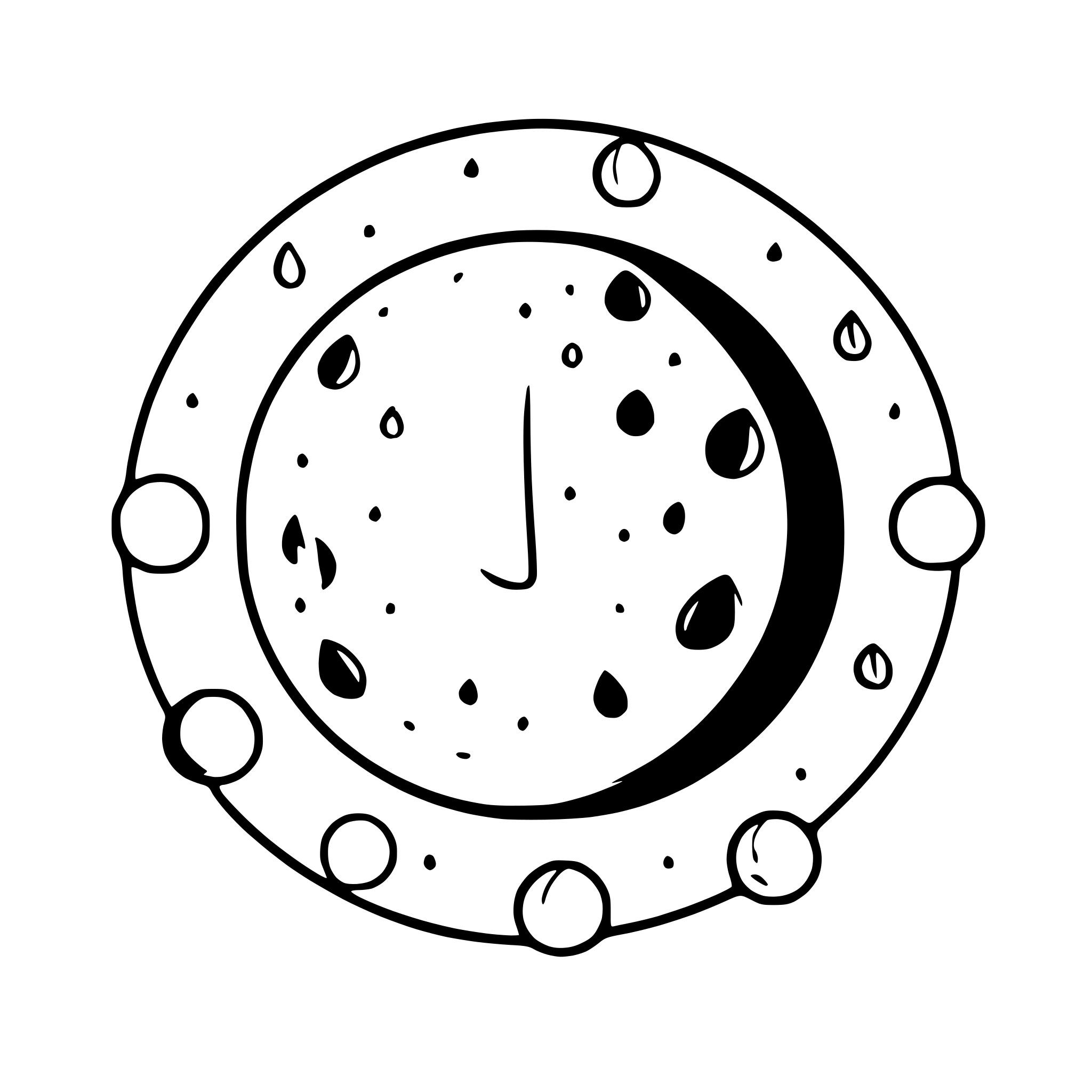AI-generated SVG of a moon phases with stars