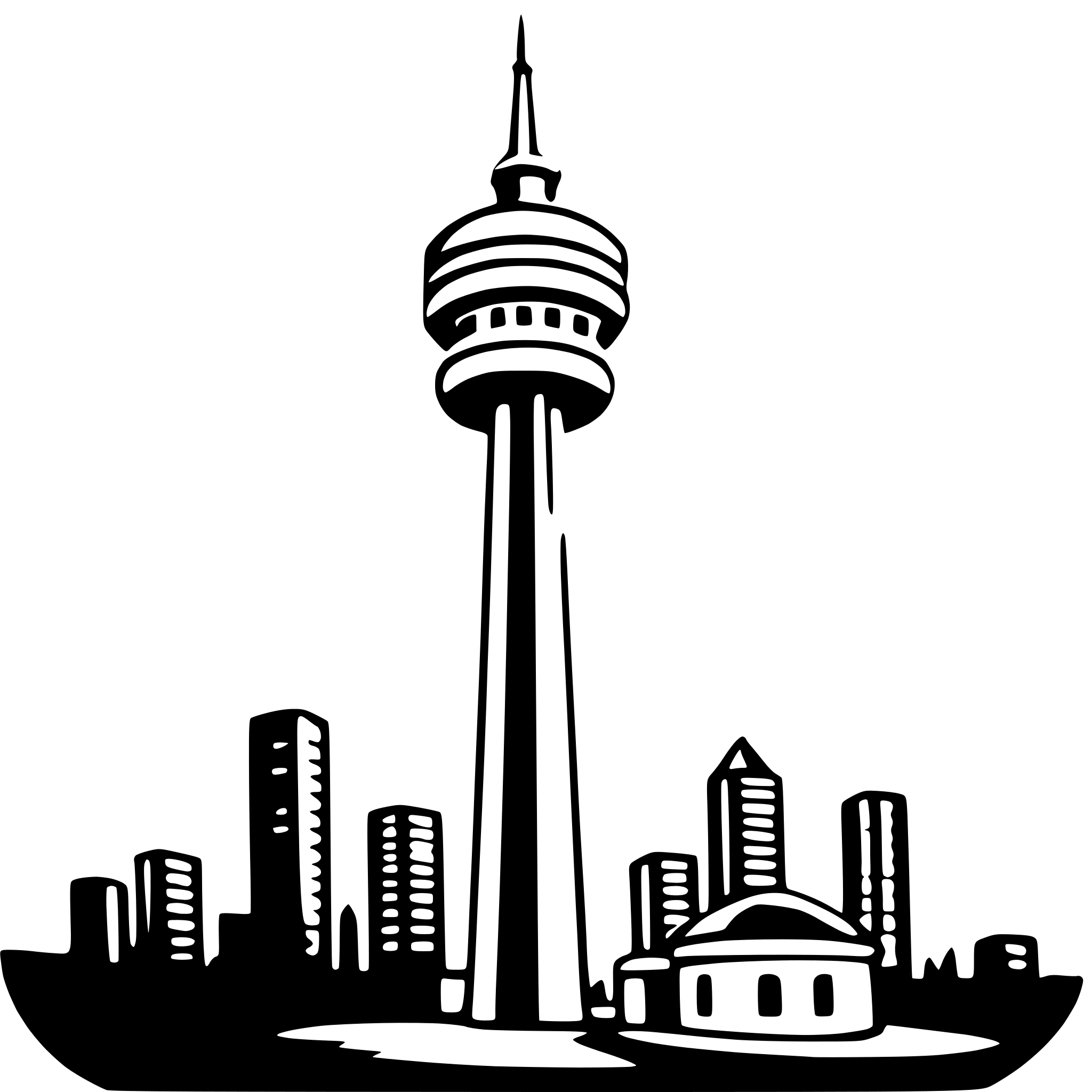 AI-generated SVG of a cn tower