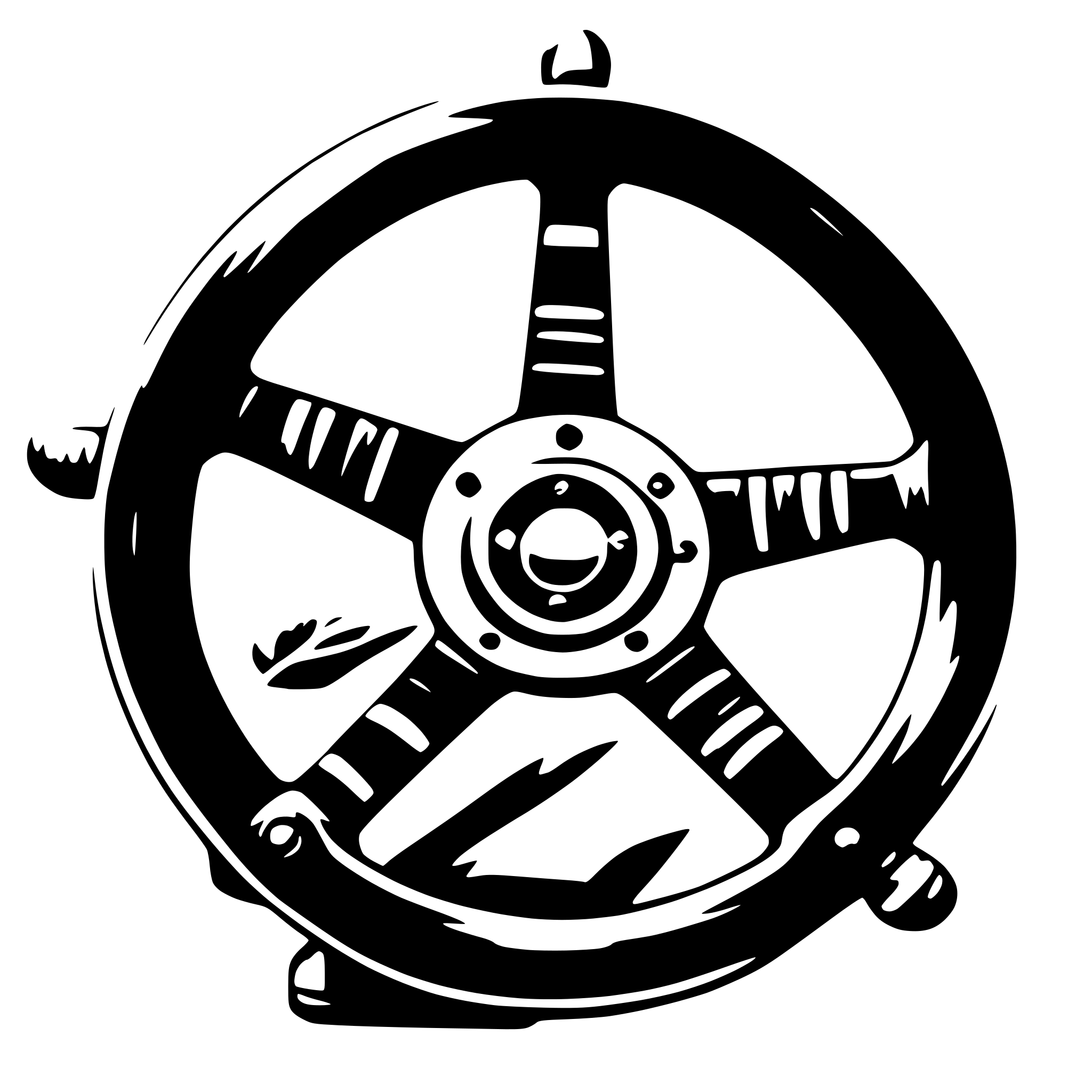 AI-generated SVG of 'steering wheel with note'