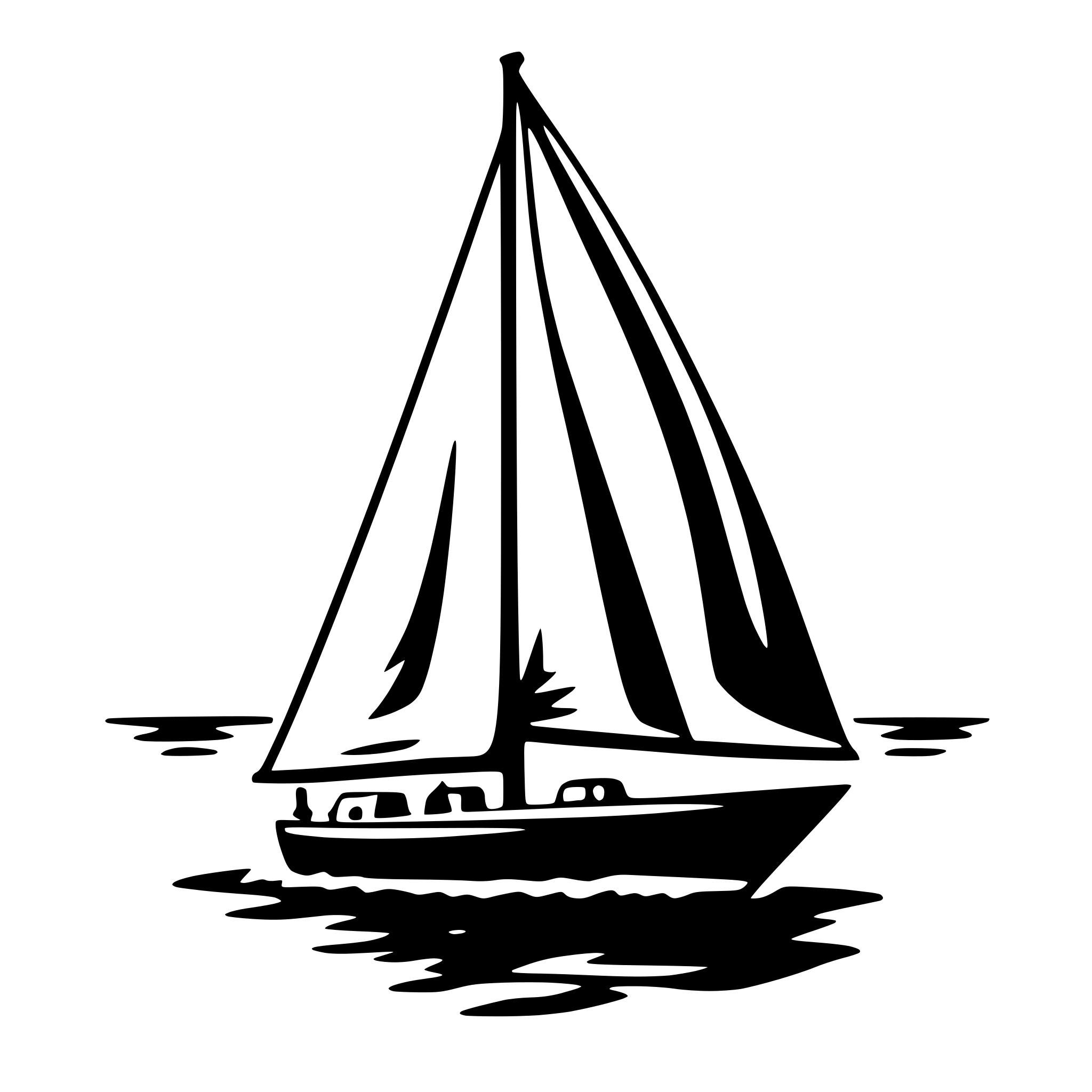 AI-generated SVG of 'sailboat'