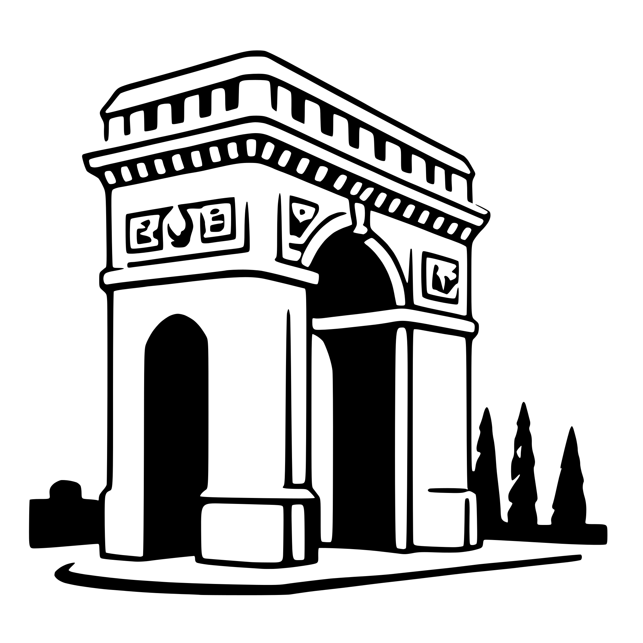 AI-generated SVG of a arc de triomphe