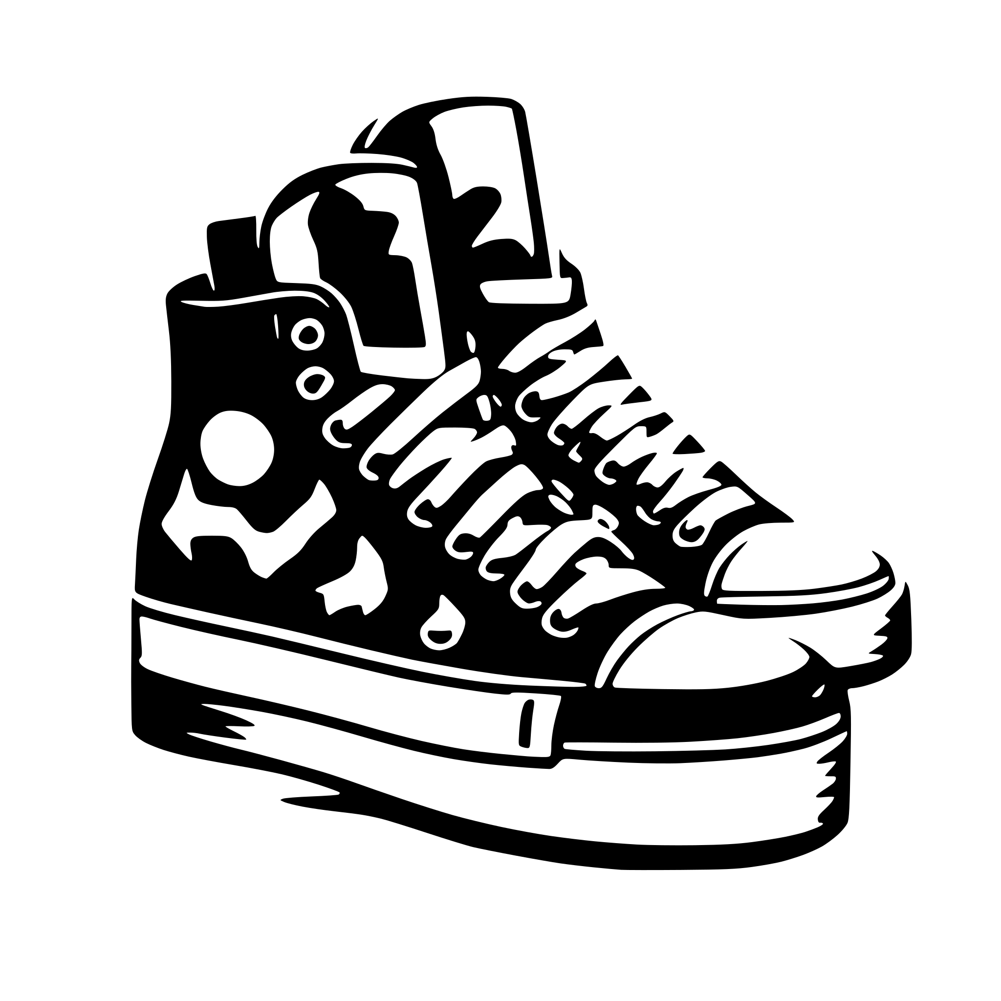 AI-generated SVG of 'sneakers with fire'