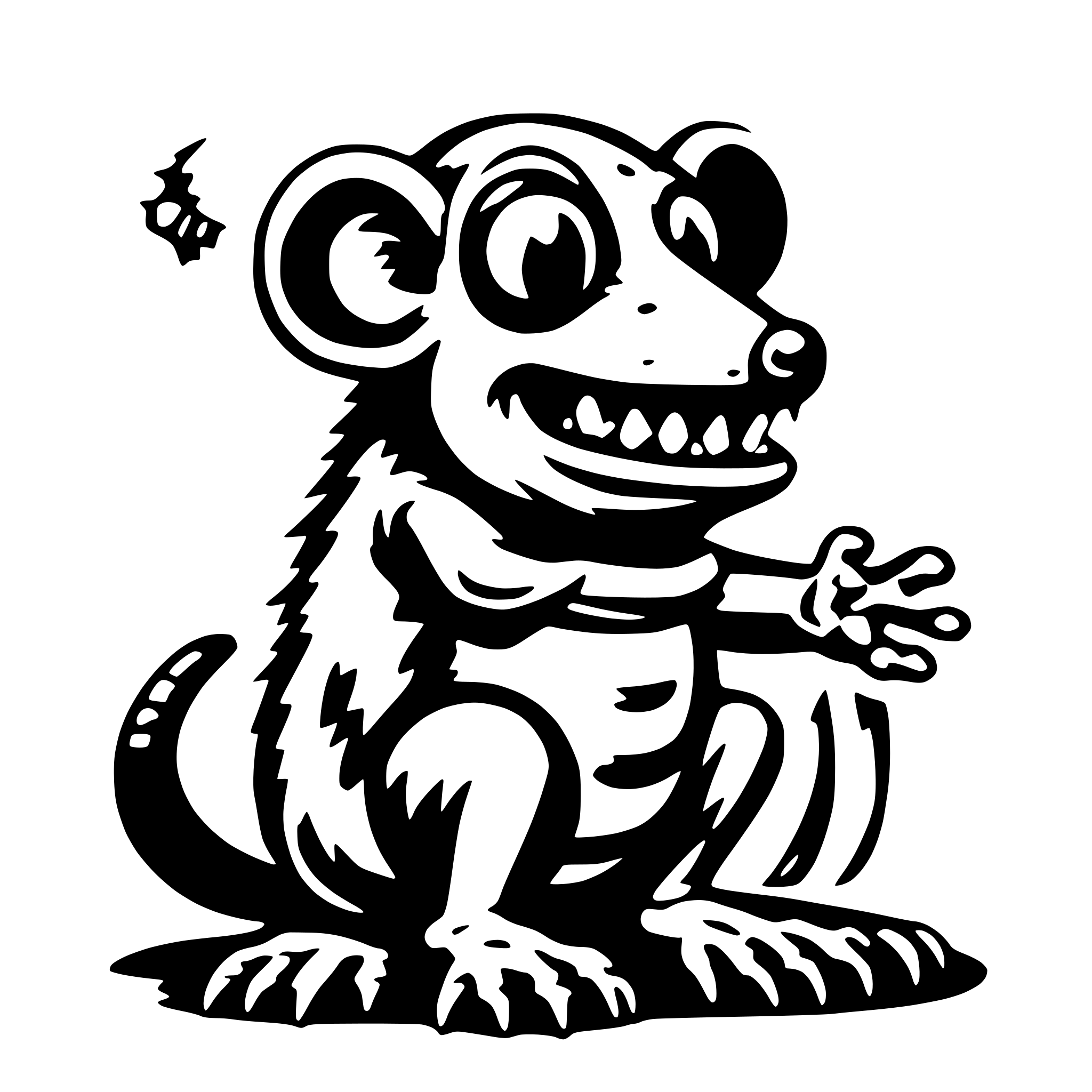 AI-generated SVG of a rat fink style