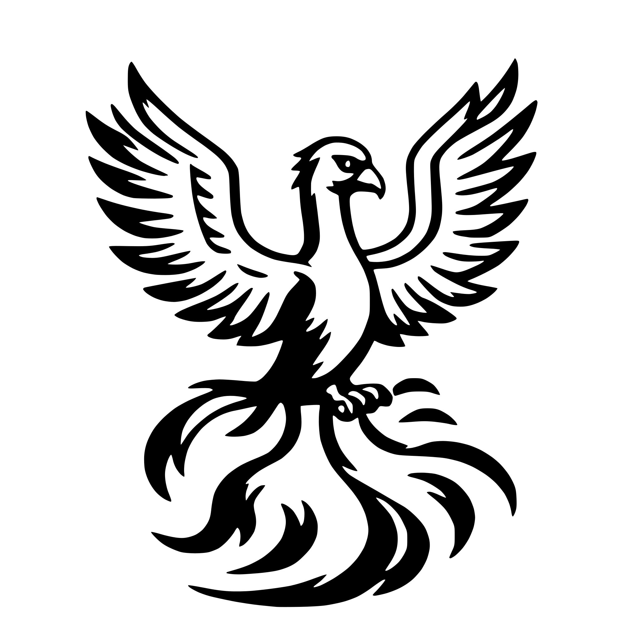AI-generated SVG of 'phoenix rising'