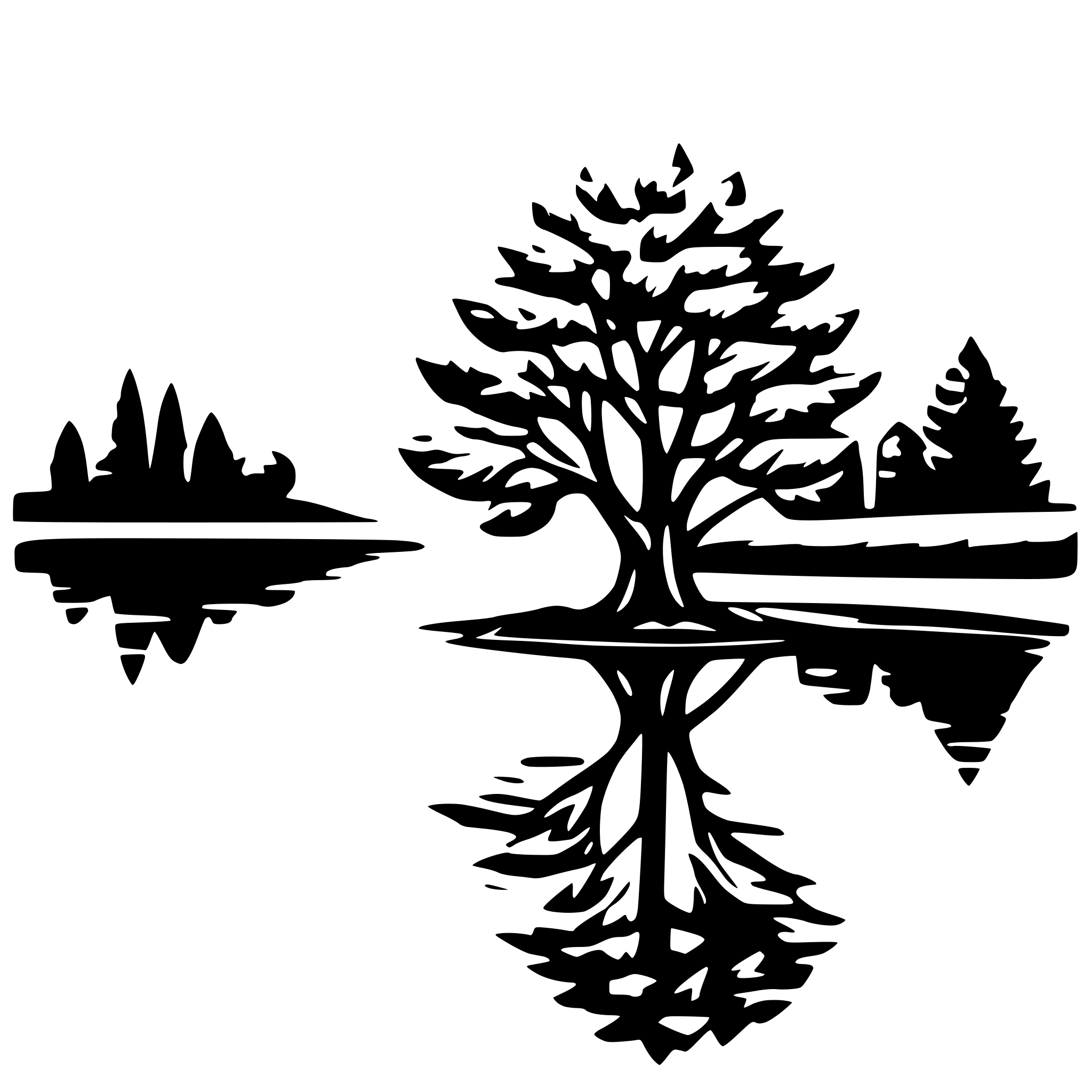 AI-generated SVG of a tree on a lake