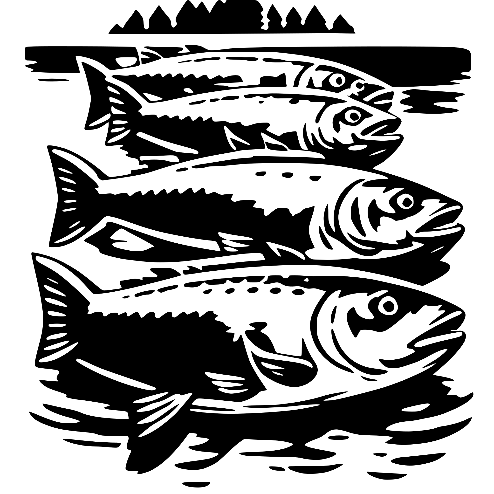 AI-generated SVG of a Salmon in fish farm