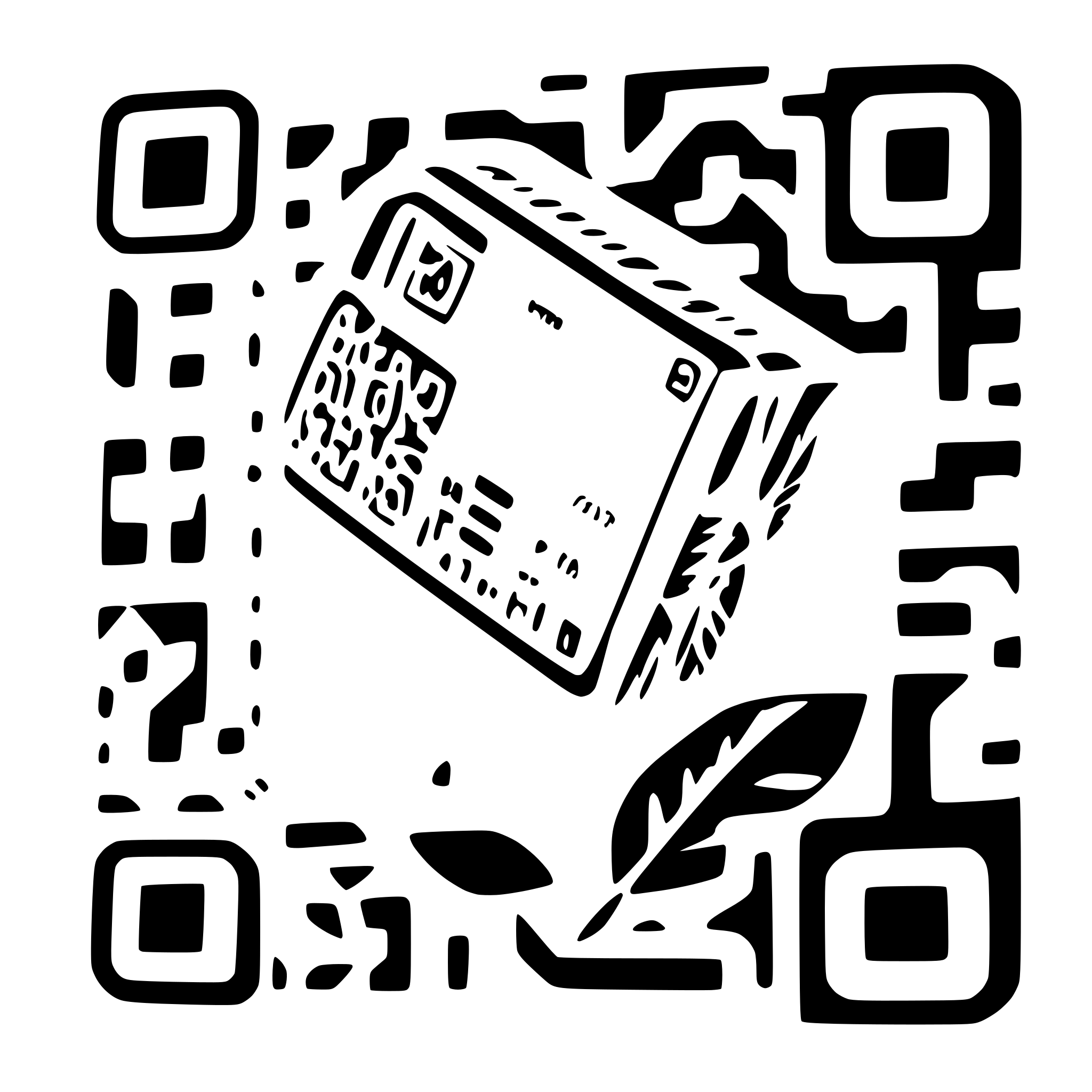 AI-generated SVG of a generate an image of invoice qr code scanned by a phone. i need to use this as a landing page for my phone app