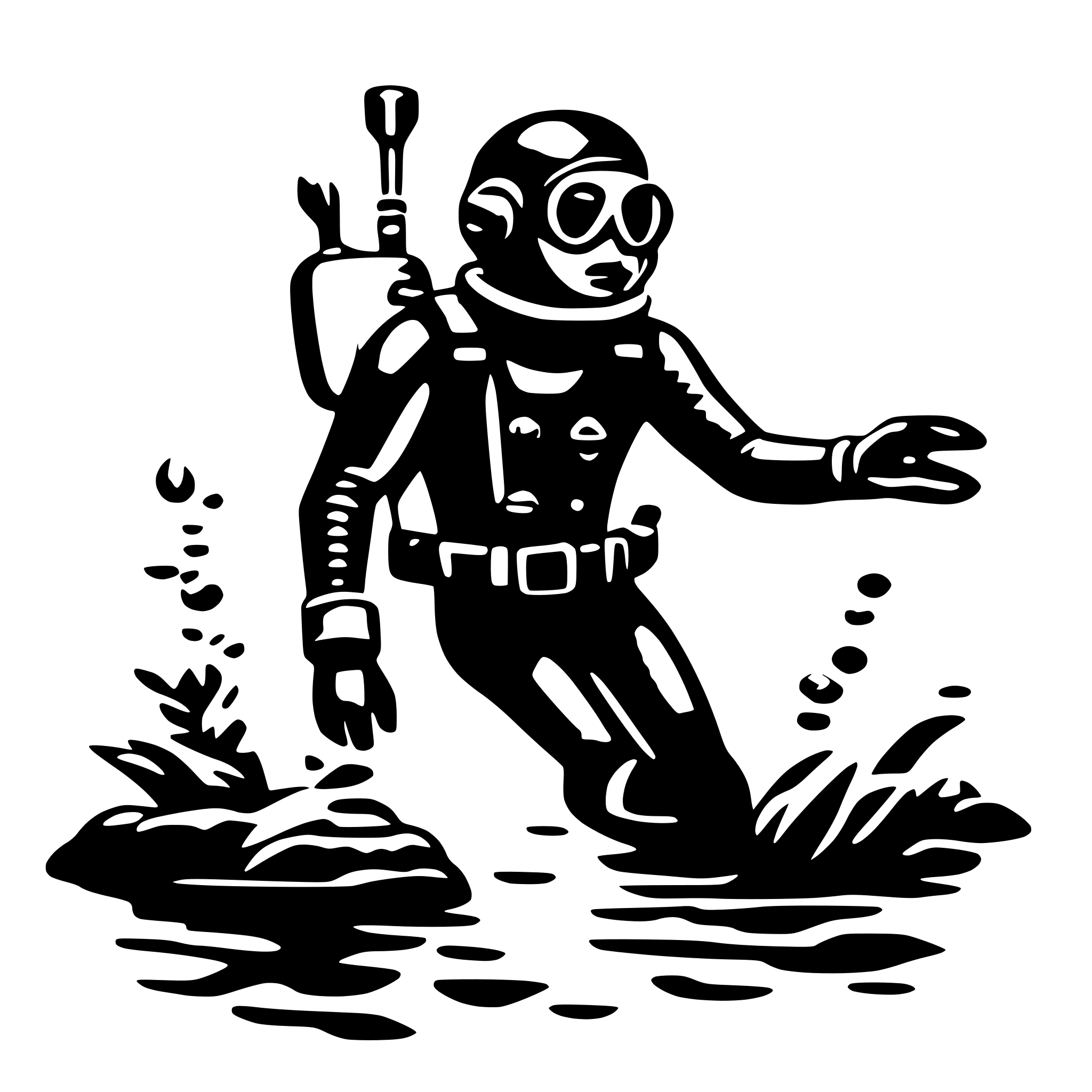 AI-generated SVG of 'Diving'