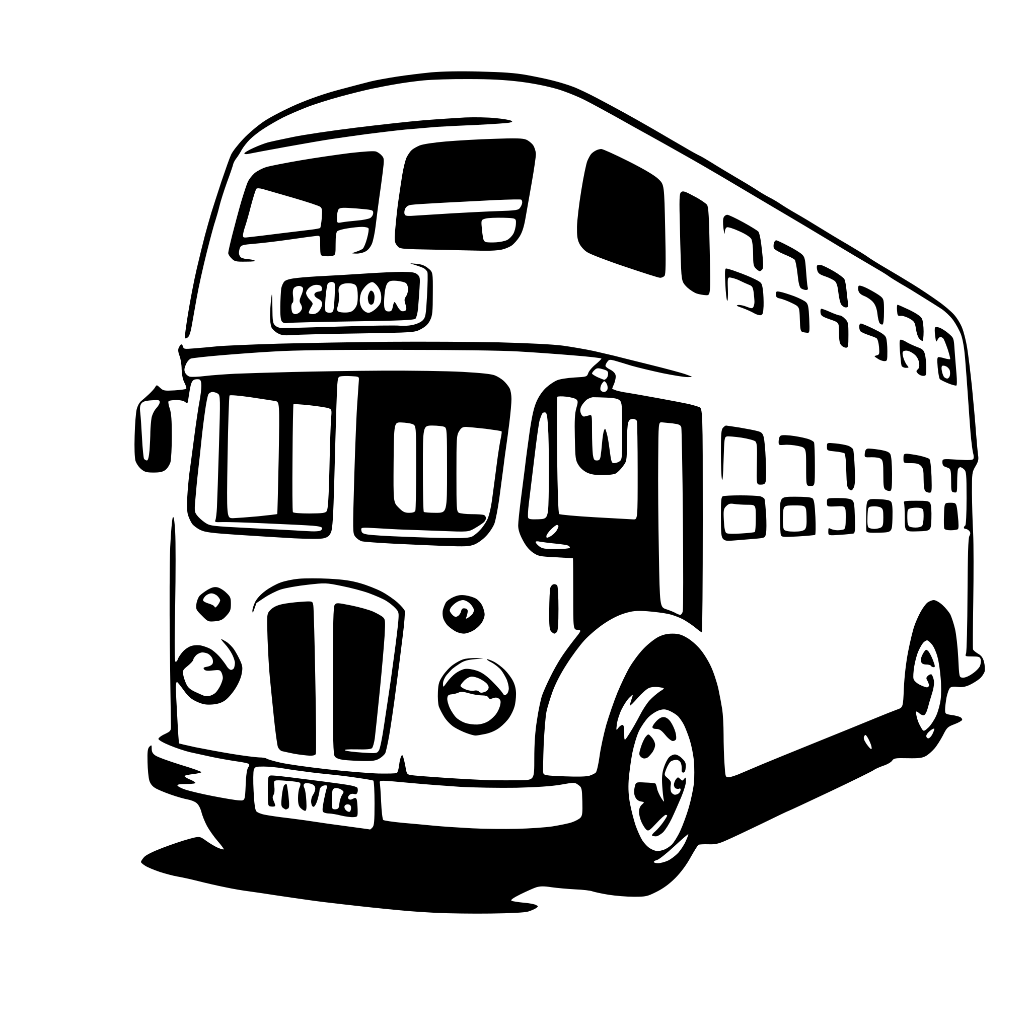 AI-generated SVG of a double-decker bus