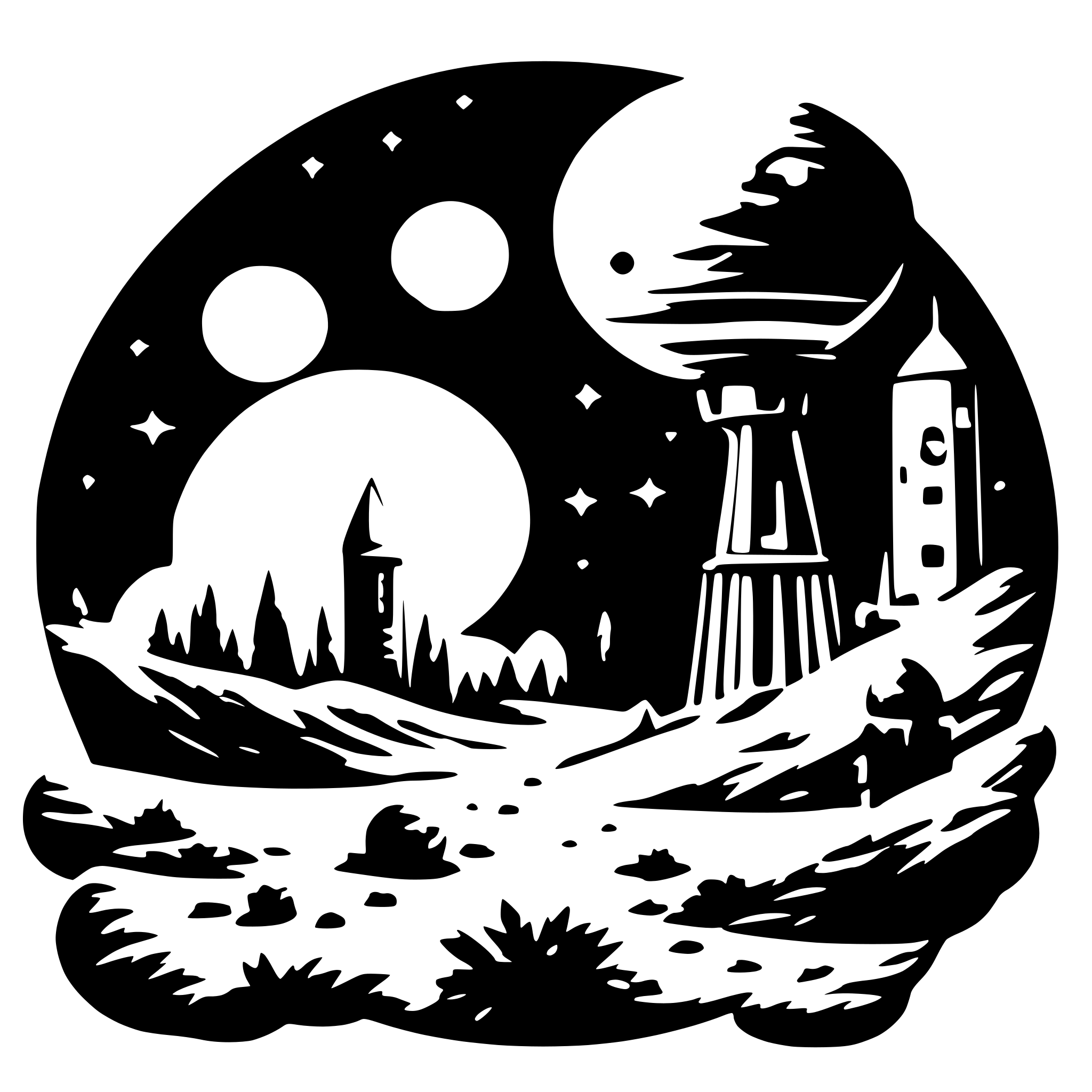 AI-generated SVG of 'space art'
