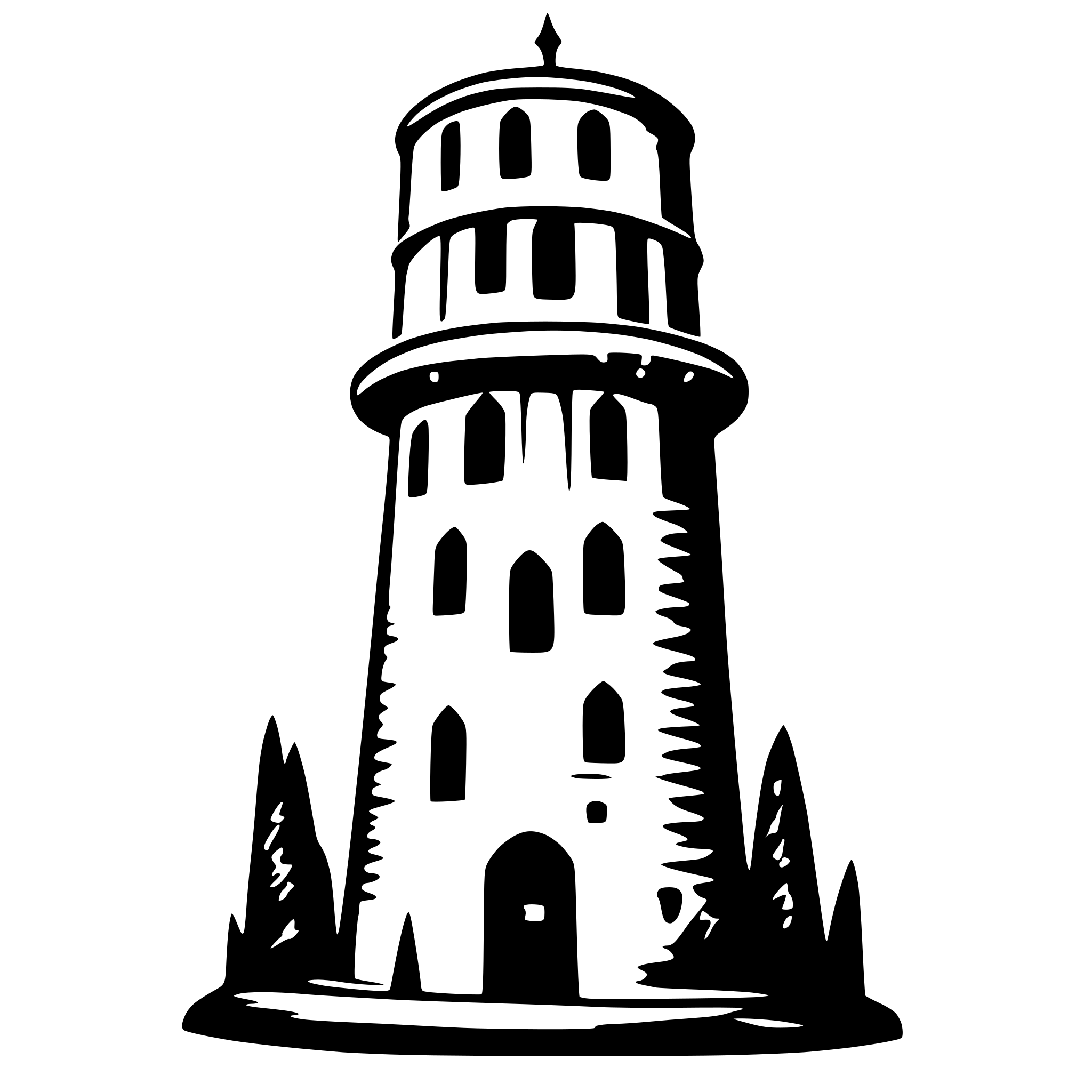 AI-generated SVG of 'tower head like dick'