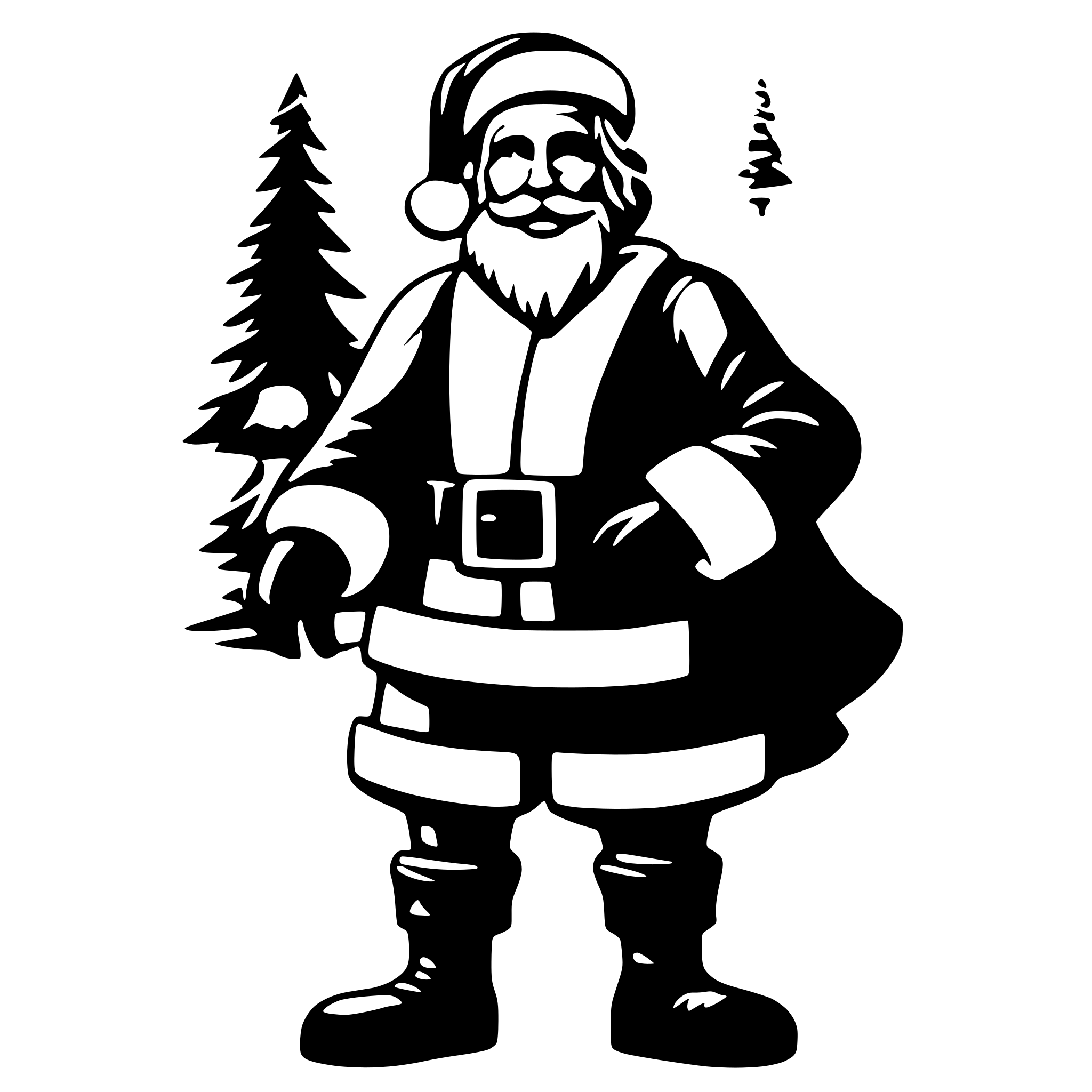 AI-generated SVG of 'santa clause in full figure'