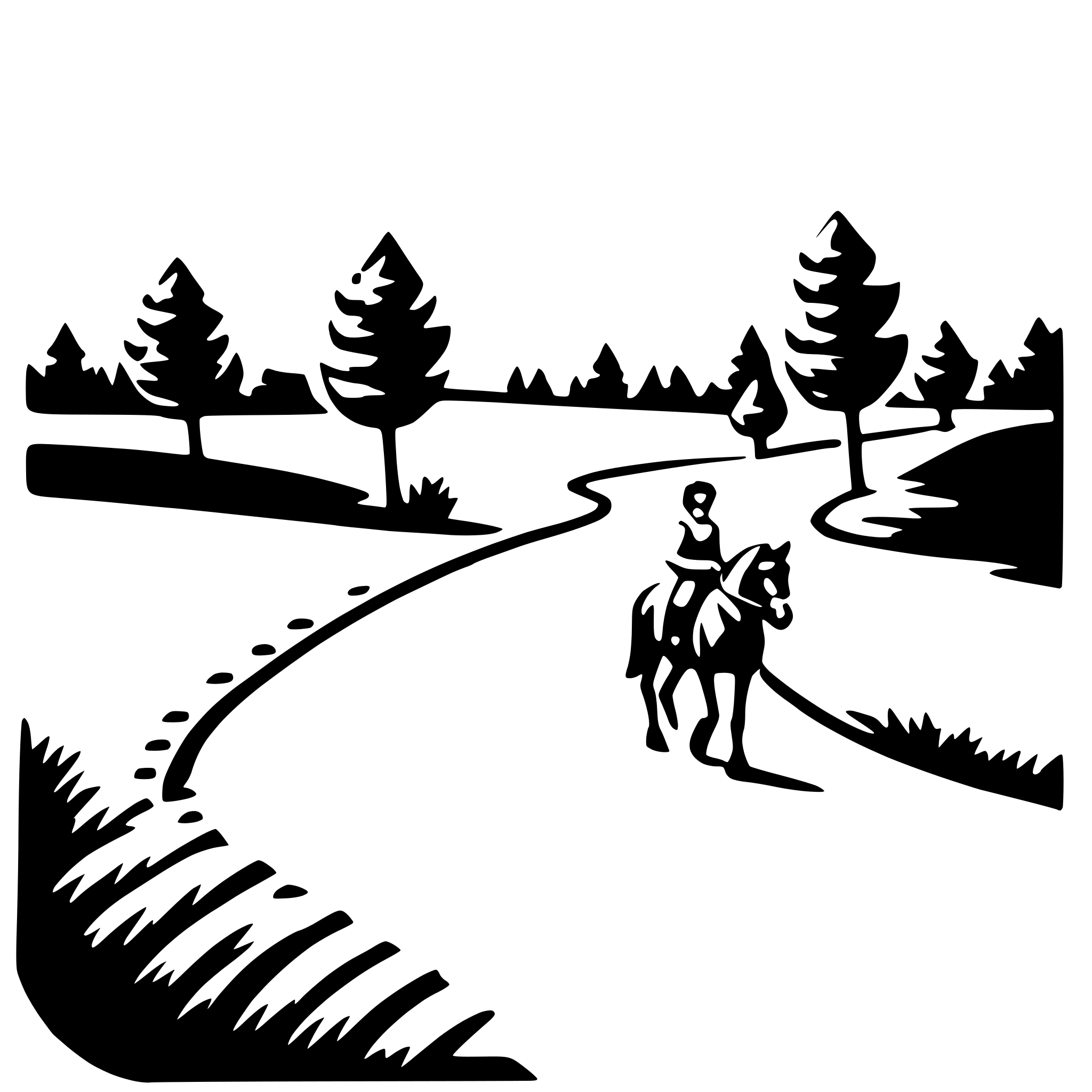 AI-generated SVG of 'horseback riding trail'