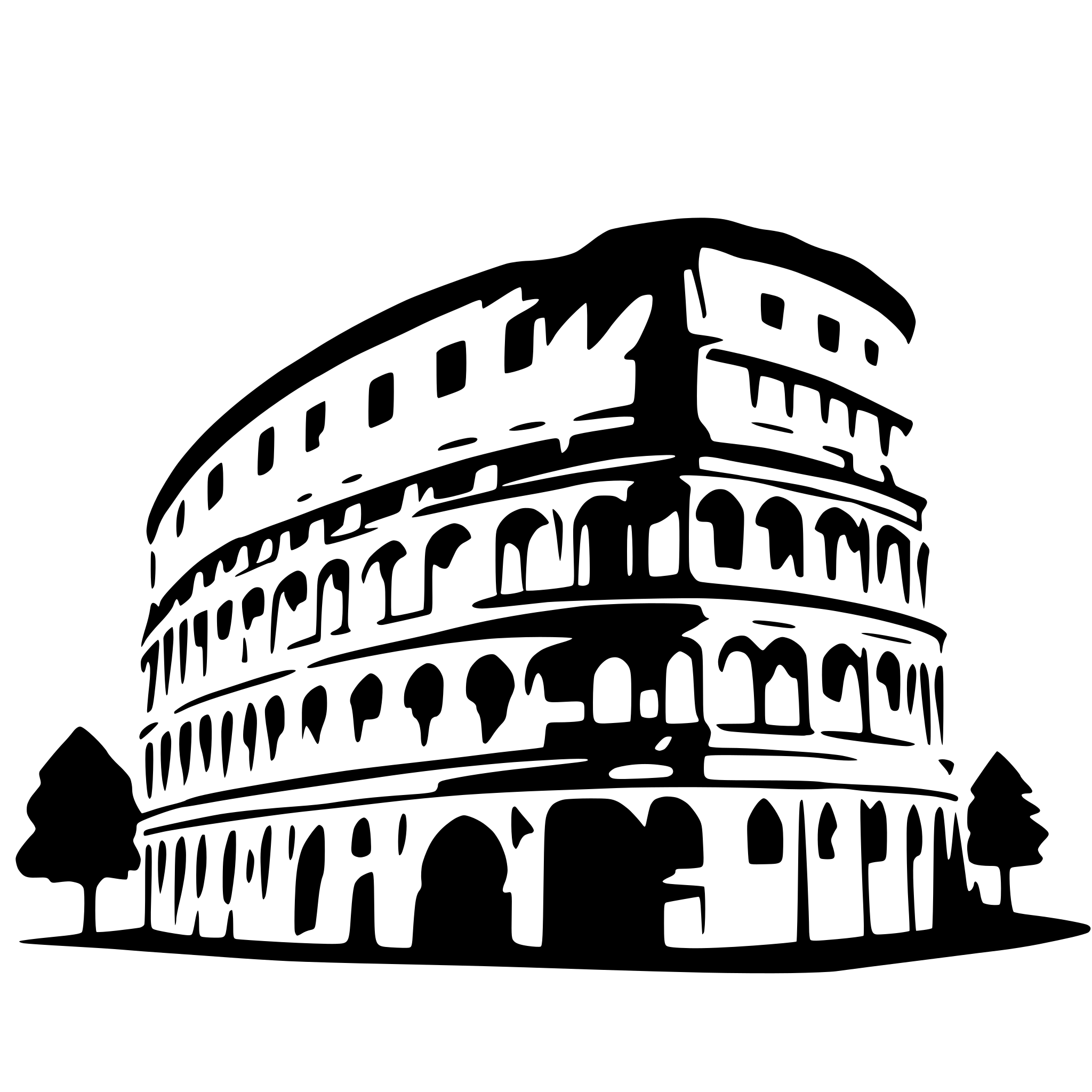 AI-generated SVG of 'the colisseum'