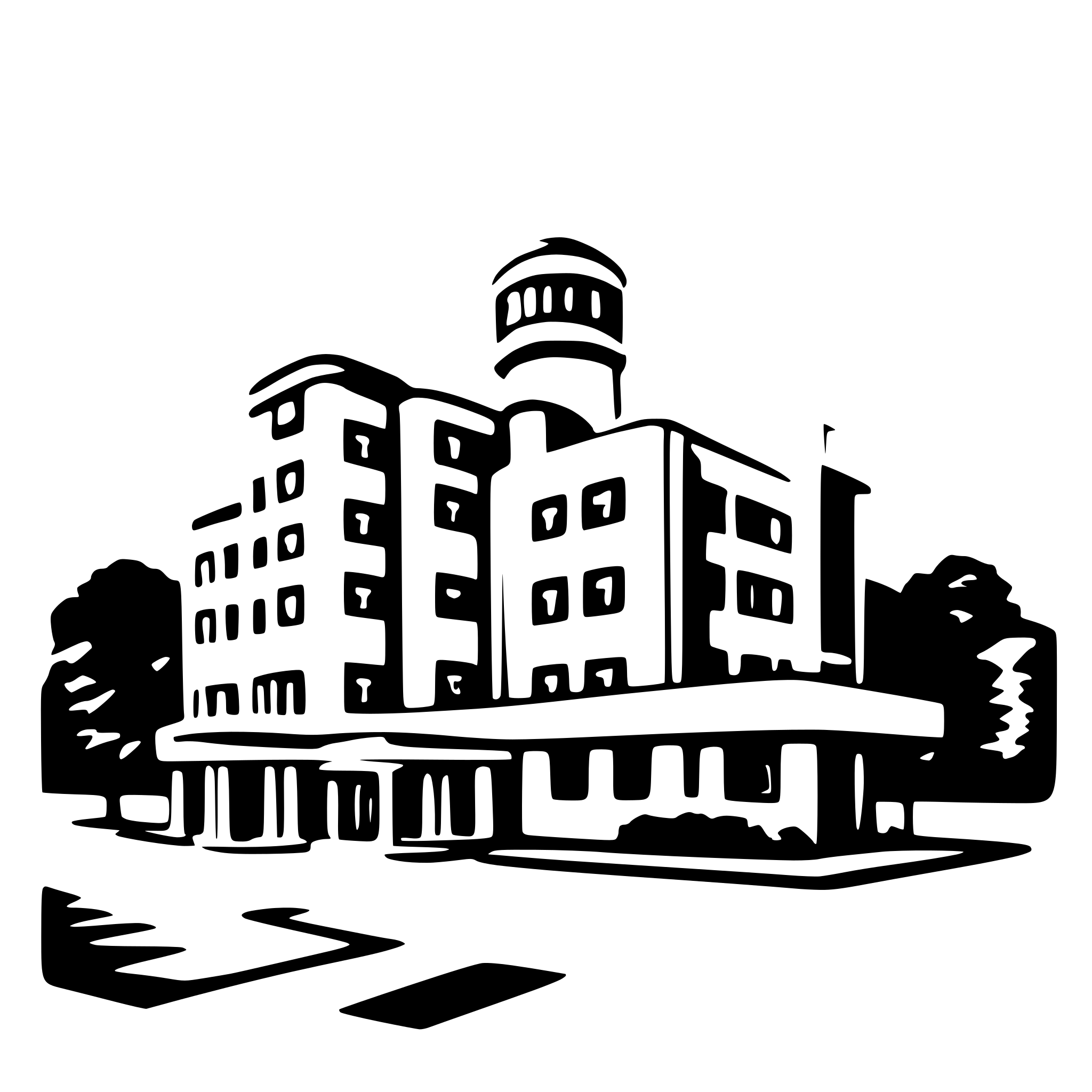 AI-generated SVG of a bulding of hospital