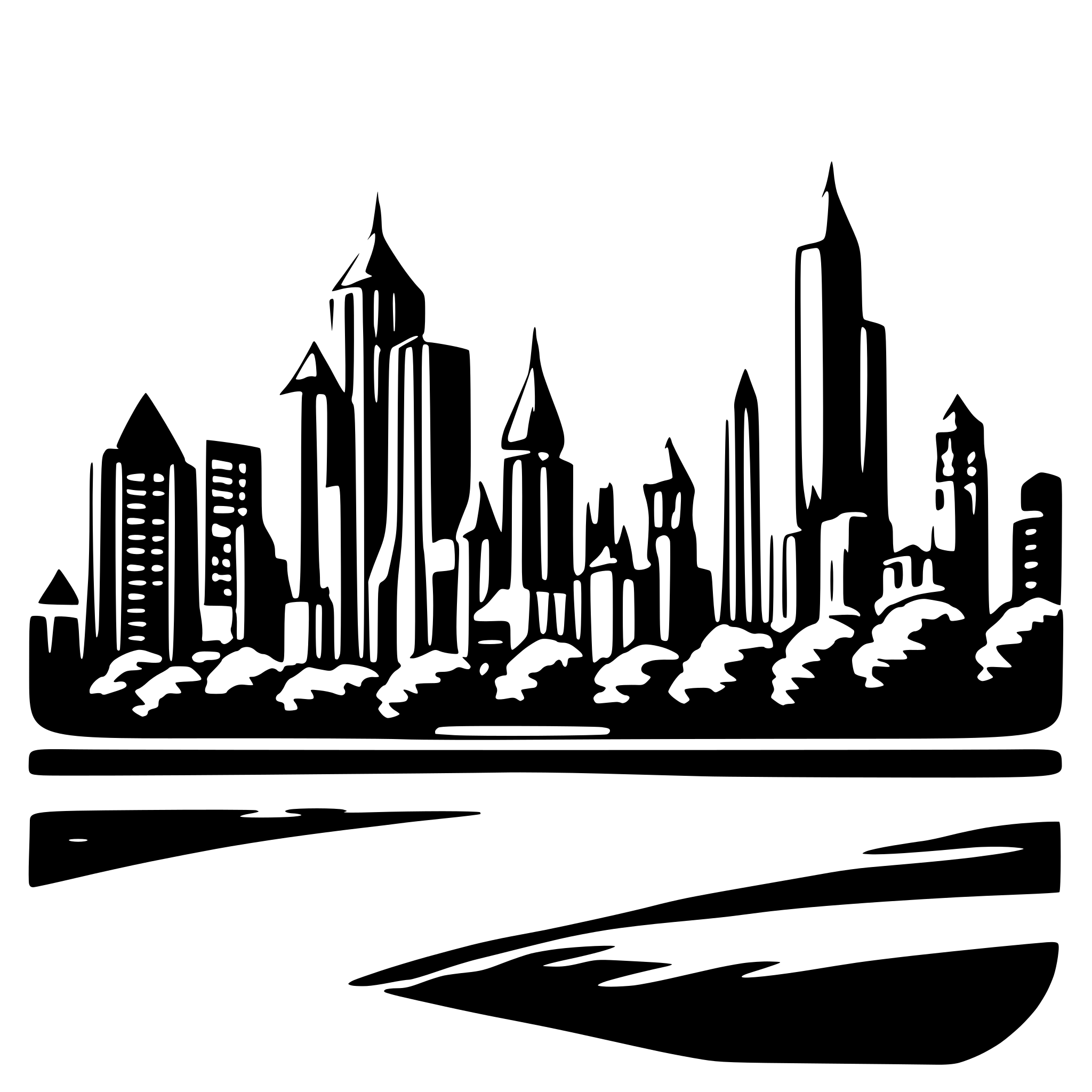 AI-generated SVG of a city skyline