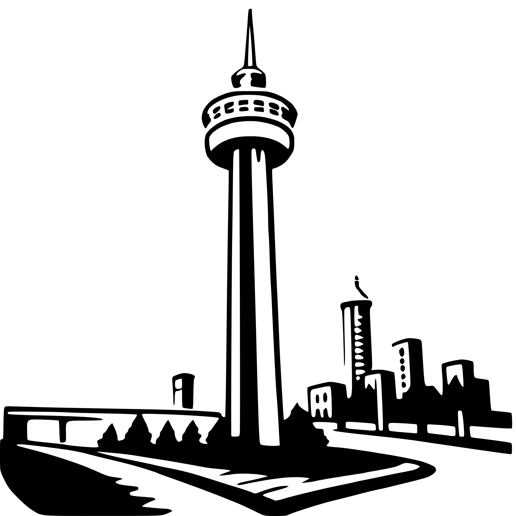 AI-generated SVG of a cn tower