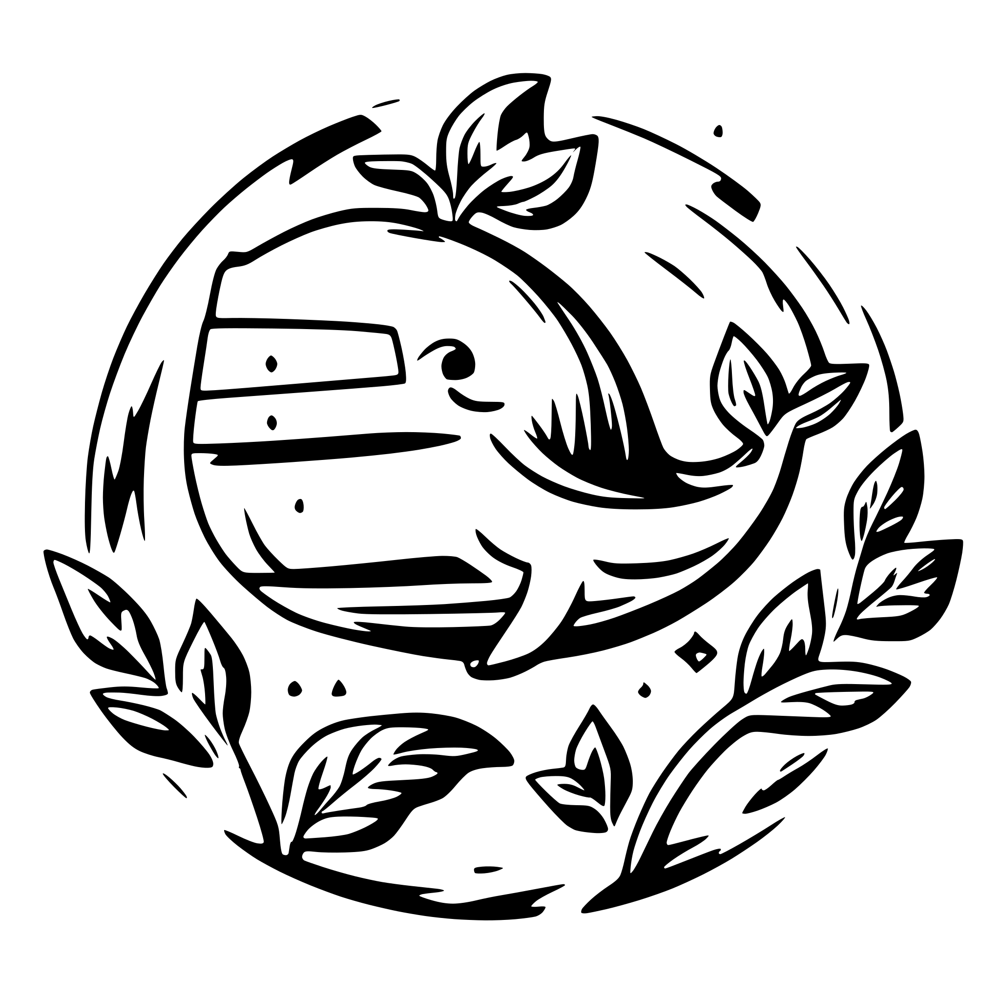 AI-generated SVG of 'a whale playing a lute'