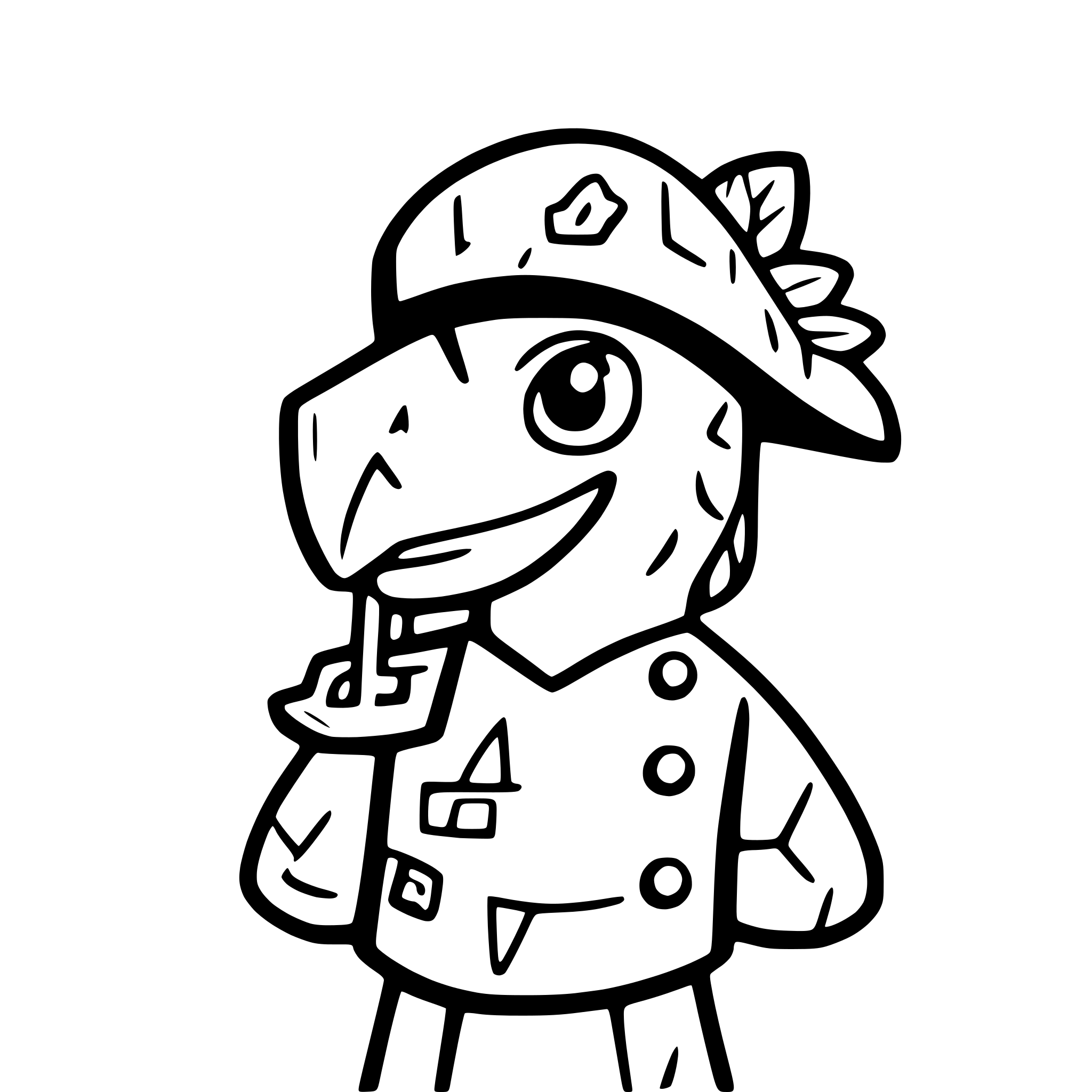 AI-generated SVG of a a pirate parrot with a treasure map