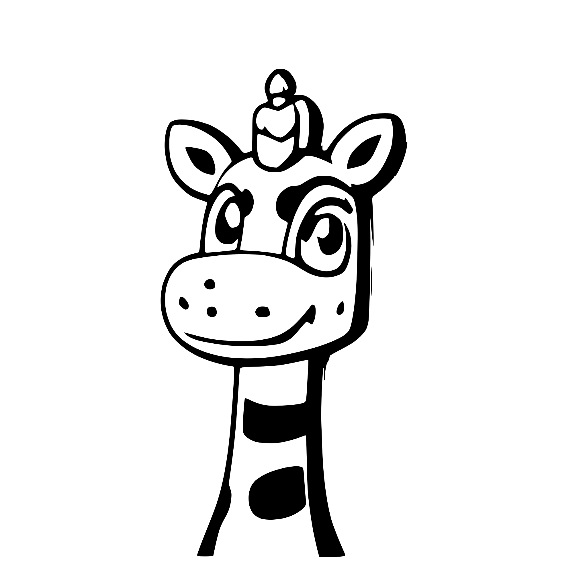 AI-generated SVG of a giraffe