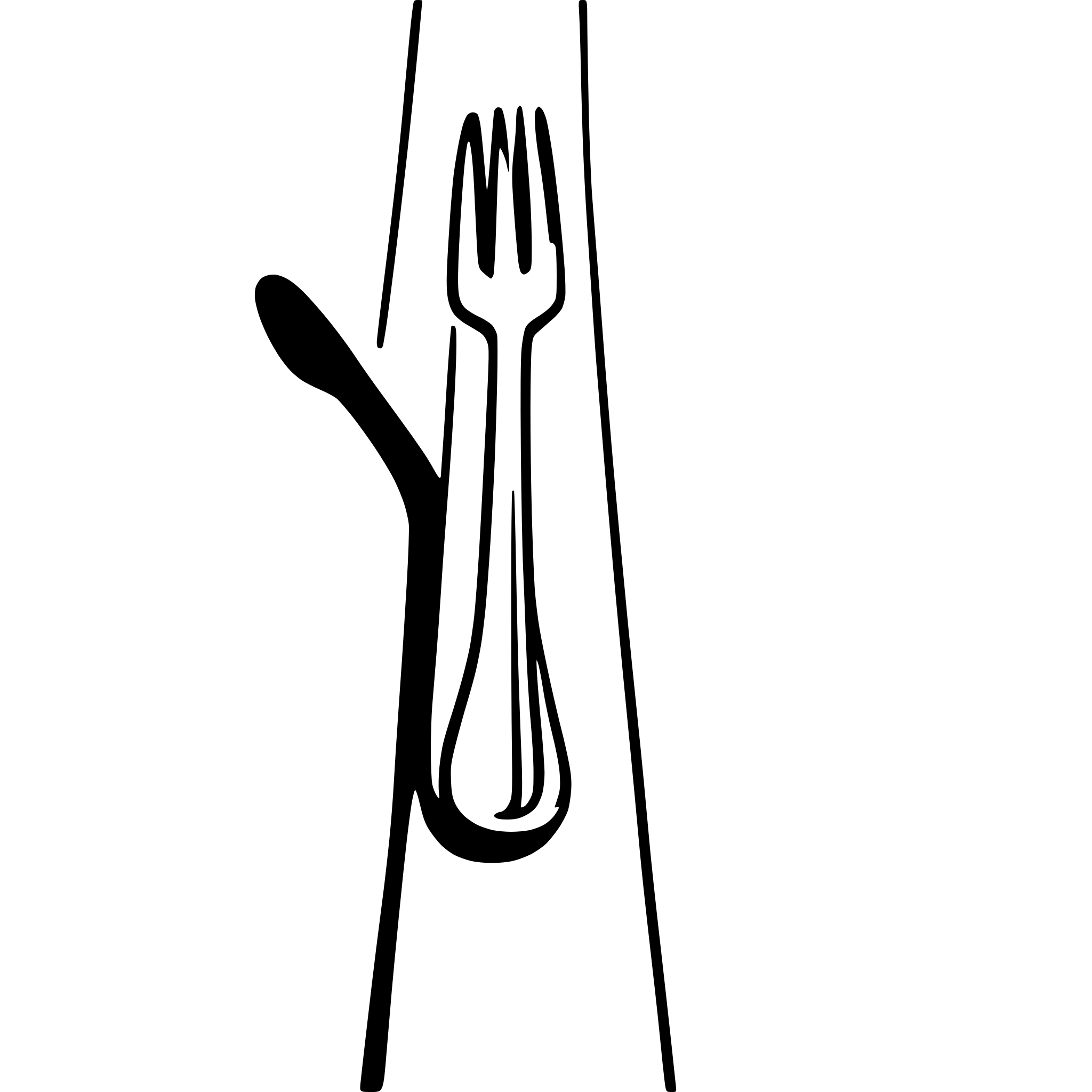 AI-generated SVG of a a giant, billboard sized kitchen fork standing in the middle of fork in the road
