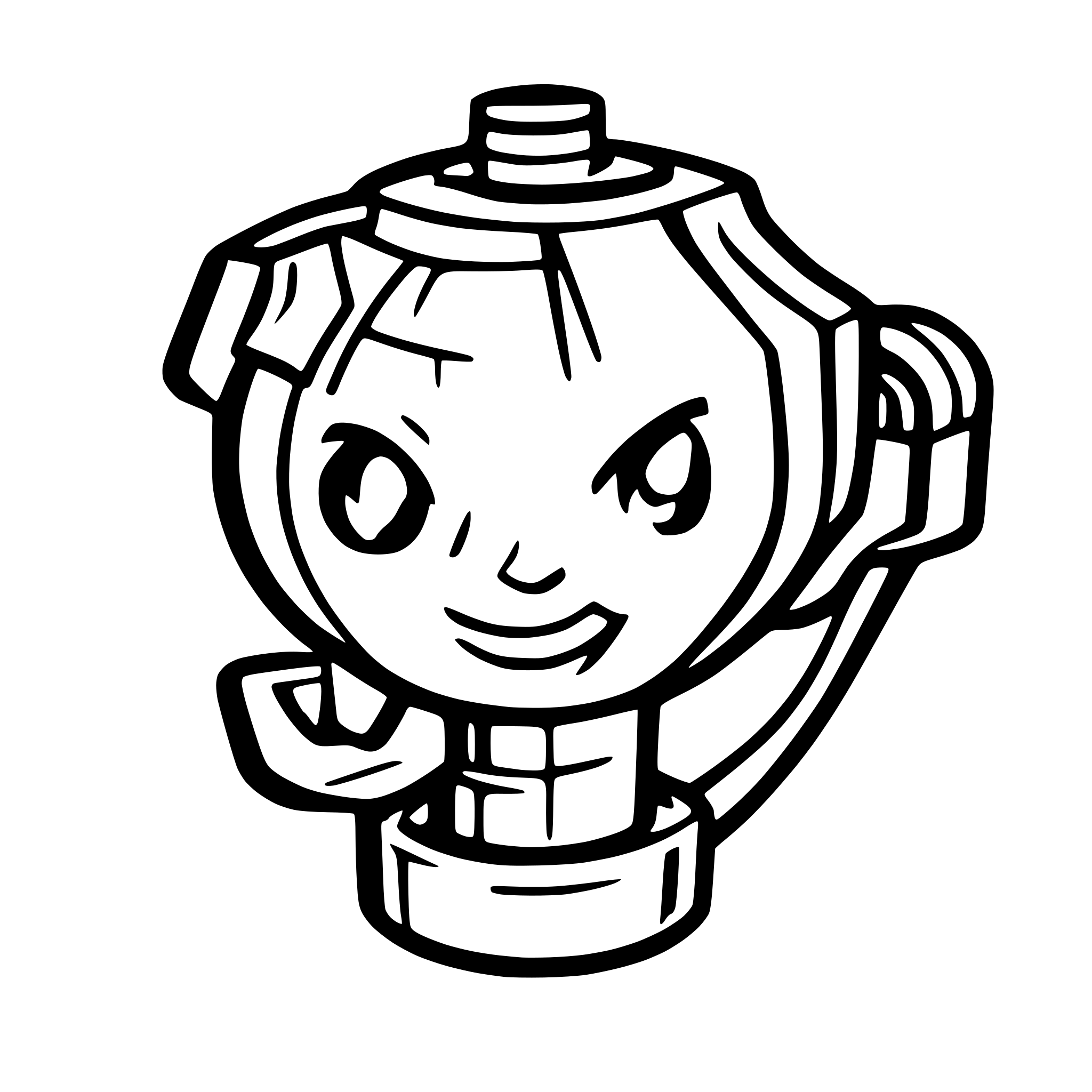 AI-generated SVG of a TF logo with a pipe fitting